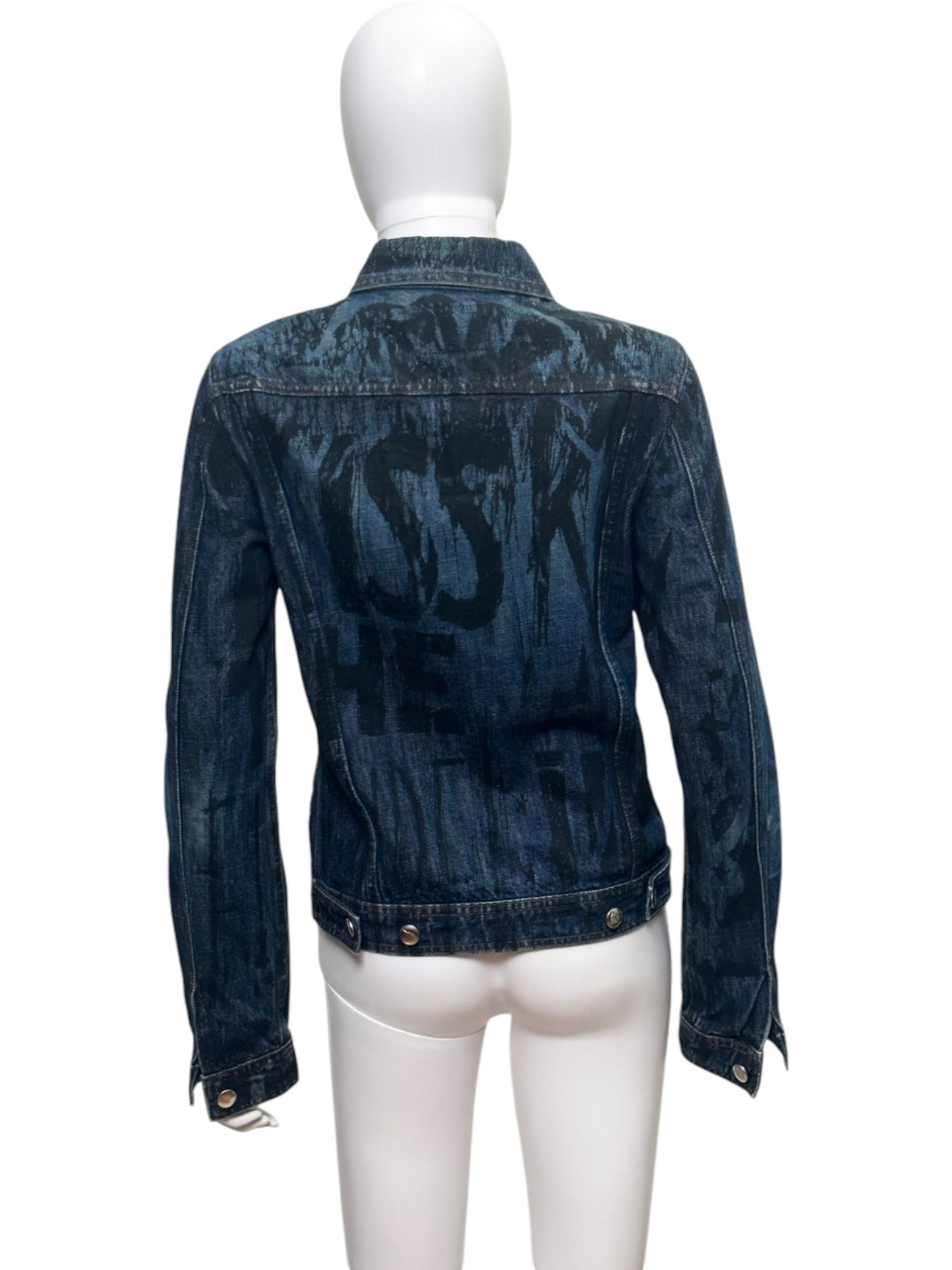 W&LT SS98 "Kiss The Future" Denim Jacket Size US S / EU 44-46 / 1 - 4 Thumbnail