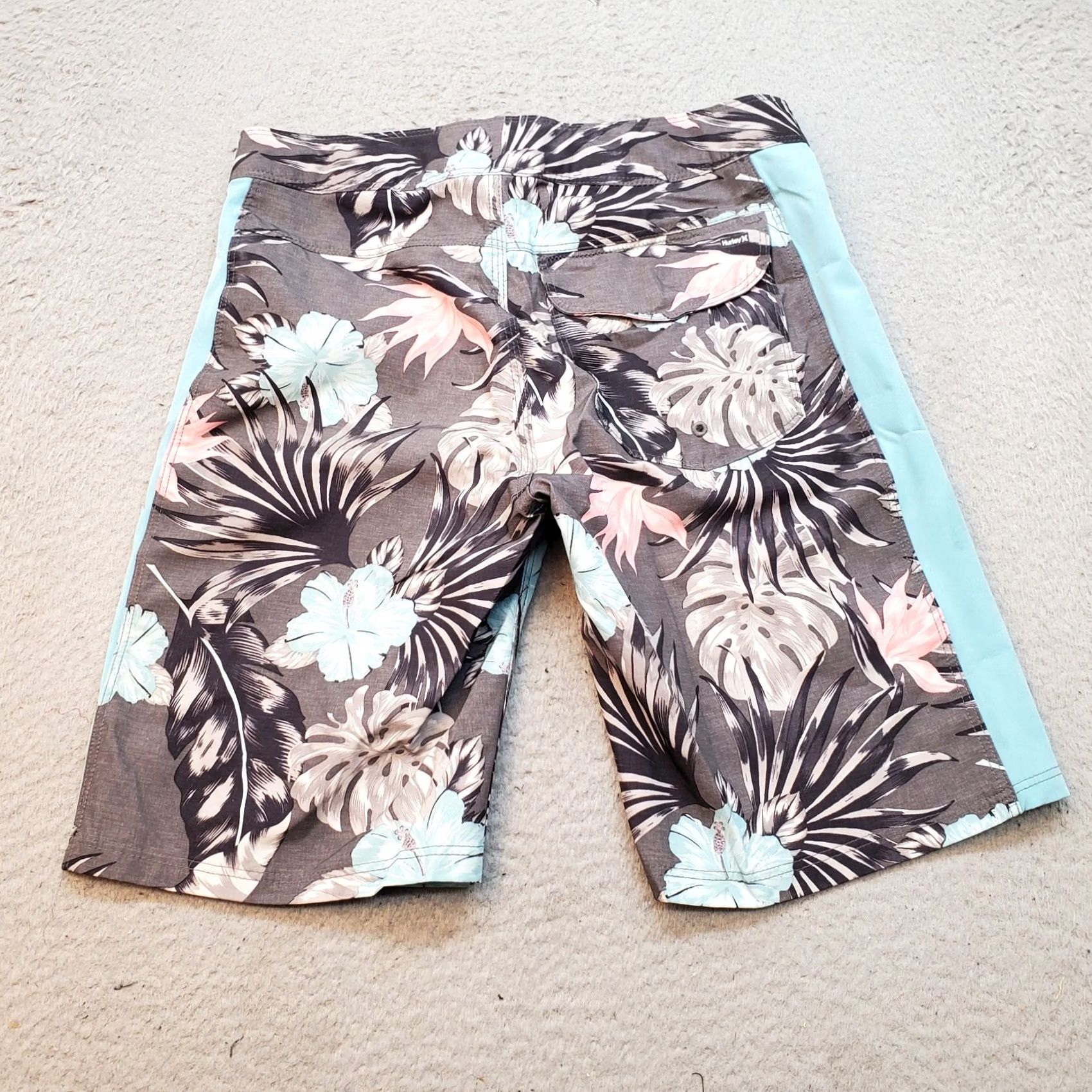 Hurley Hurley Mens Bottom 28 Multicolor Floral Regular Drawstring Board Shorts Size US 28 / EU 44 - 2 Thumbnail