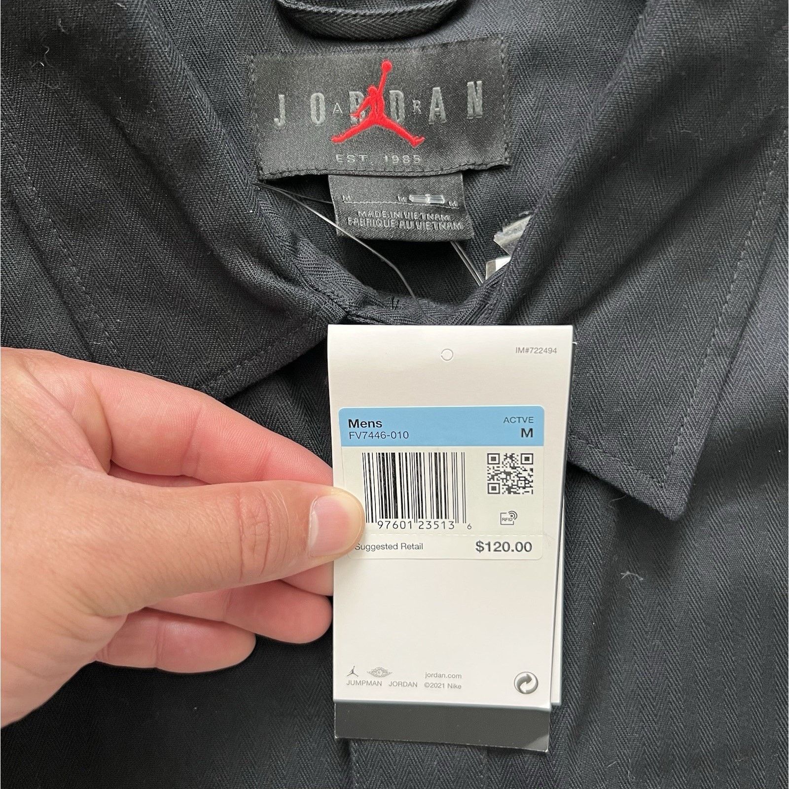 Jordan Brand Nike Air Jordan Essential Statement Button Down Black Size US M / EU 48-50 / 2 - 6 Thumbnail