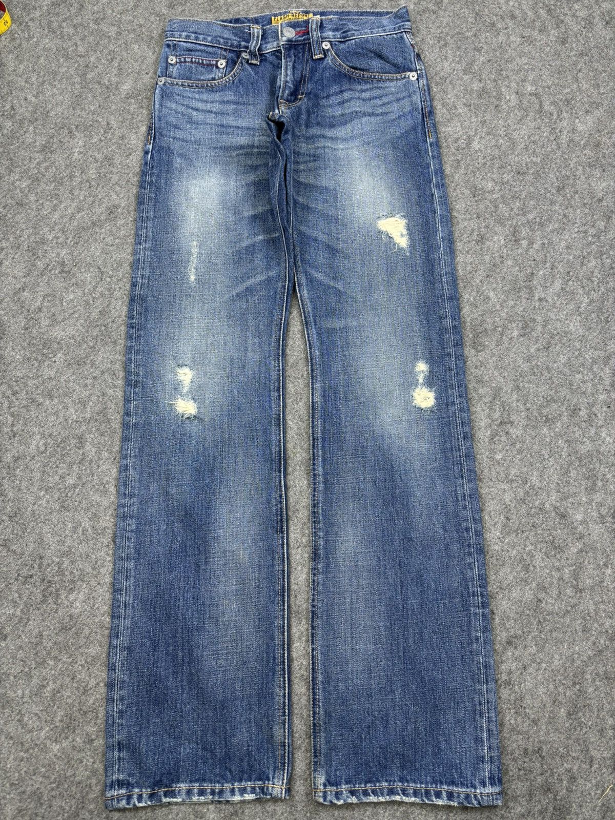 Japanese Brand 💥90s Style💥Flash Report Distressed Denim F805 Size US 28 / EU 44 - 13 Thumbnail