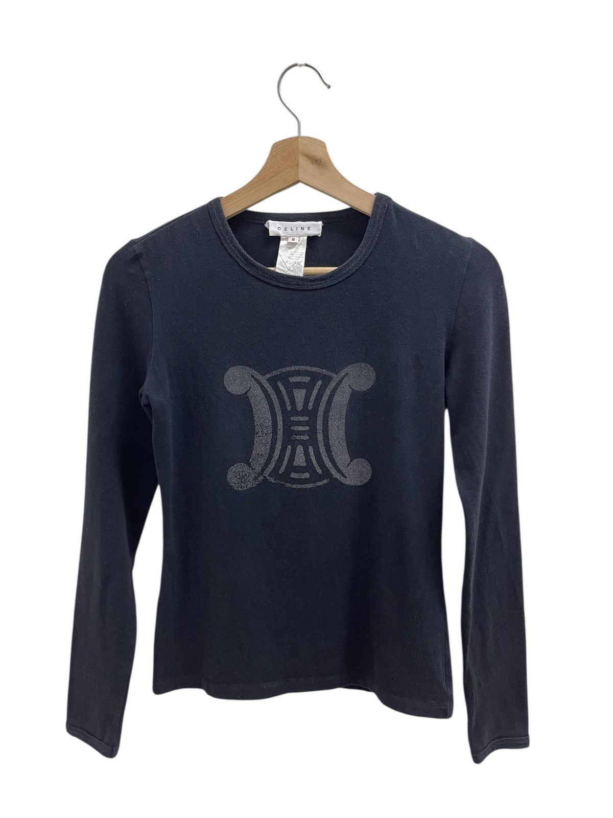 Celine Vintage Celine Printed Logo L/S Shirts Size XXS / US 00 / IT 34 - 1 Thumbnail