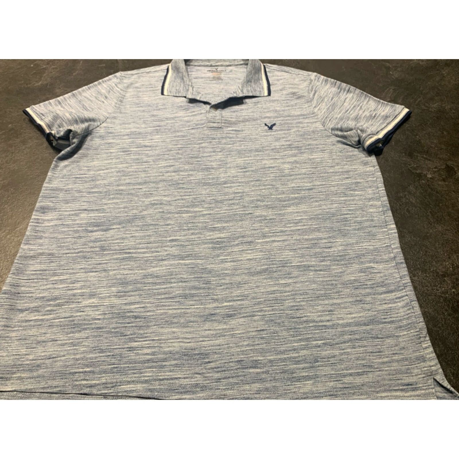 American Eagle Outfitters AMERICAN EAGLE Core Flex Classic Fit Polo, Men's XXL, Blue, Short Sleeve, American Size US XXL / EU 58 / 5 - 2 Thumbnail