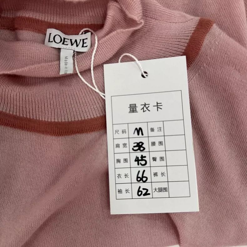 Loewe LOEWE Light pink small logo embroidered sweater sweater Size M / US 6-8 / IT 42-44 - 5 Thumbnail