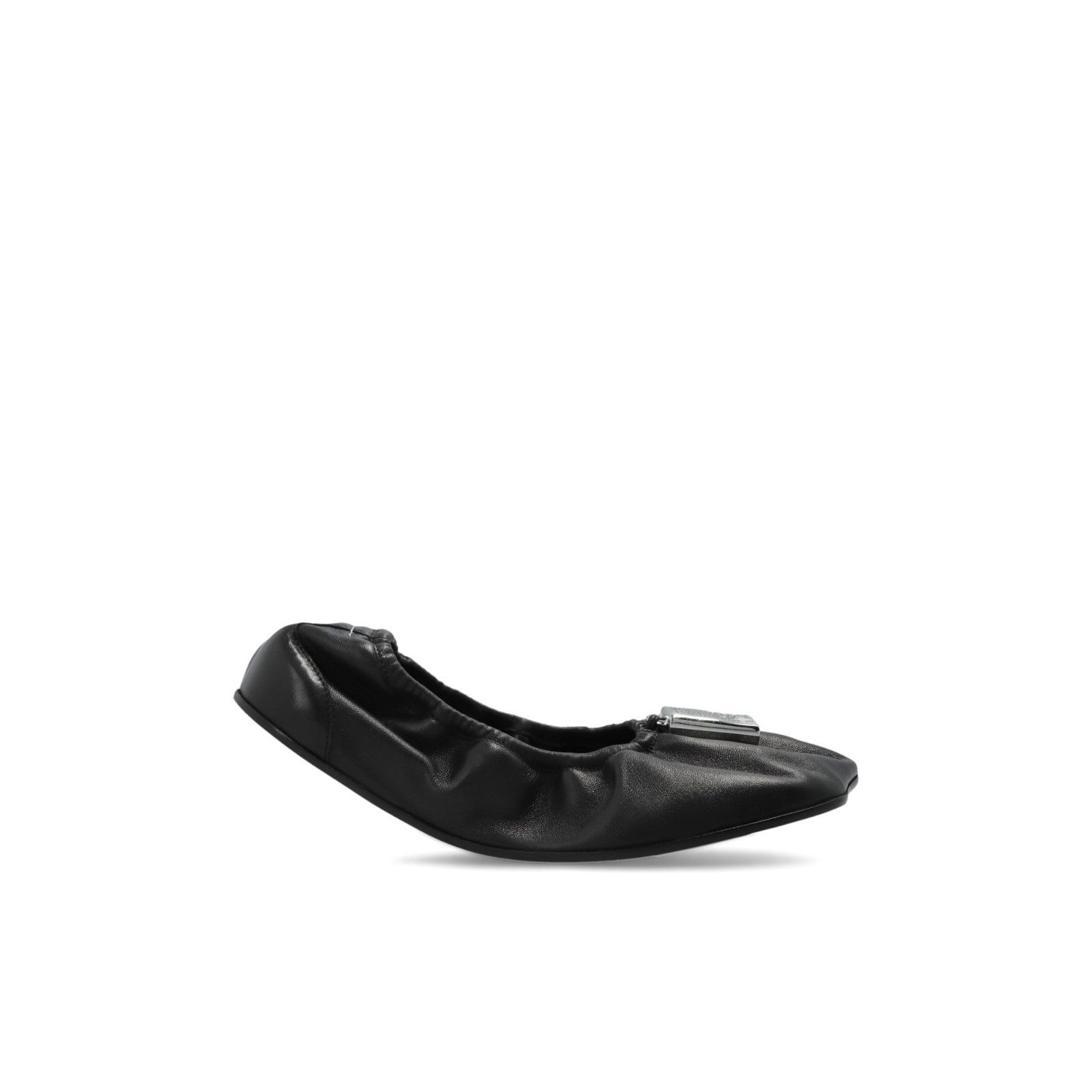 MAISON MARGIELA Black Leather Ballerina Flats New & Authenti