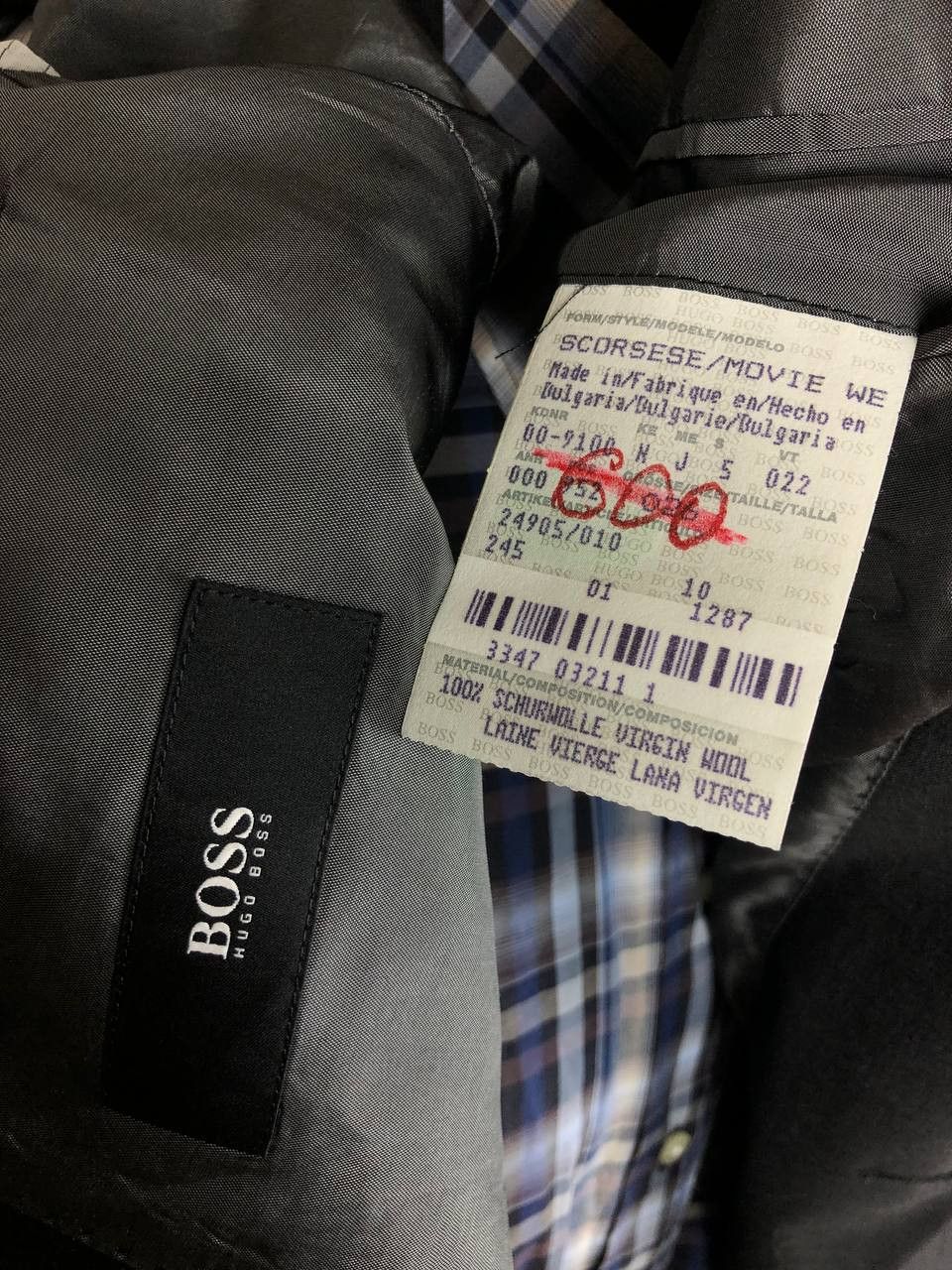 Hugo Boss HUGO BOSS Classic Wool Blazer Jacket Gray Size 44R - 8 Thumbnail