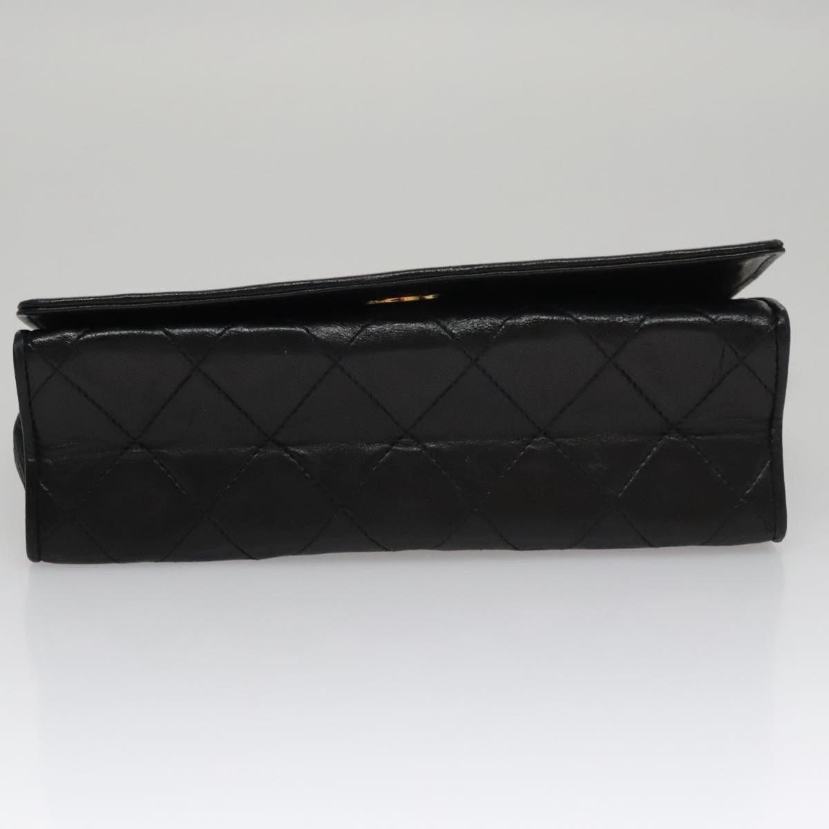 Chanel CHANEL Chain Matelasse Shoulder Bag Lamb Skin Gold Black CC Size ONE SIZE - 5 Thumbnail