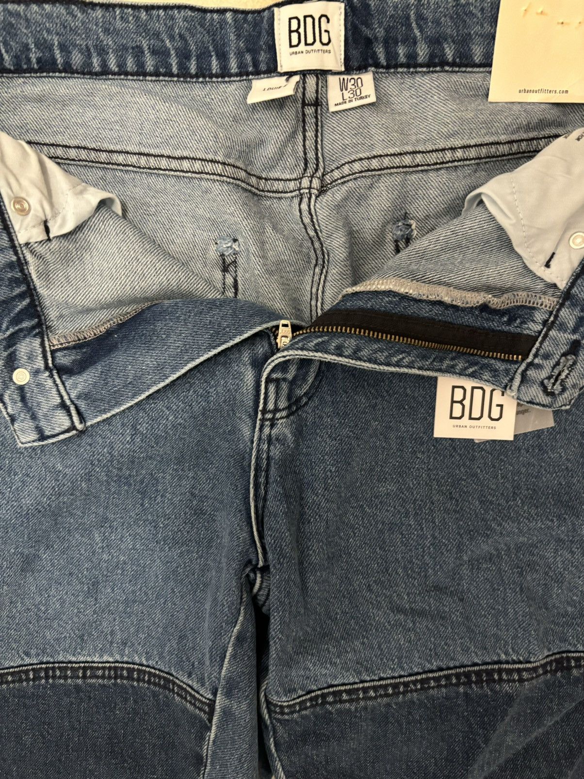 Bdg × Urban Outfitters × Vintage BDG Blue Panel Louis Skate Jean Size US 30 / EU 46 - 3 Thumbnail