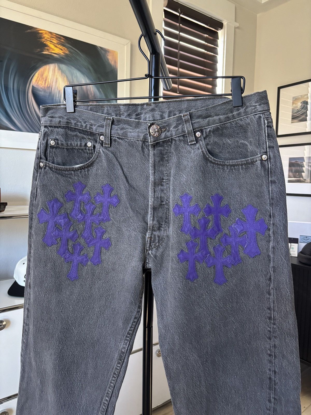 Chrome Hearts CHROME HEARTS PURPLE BARTS PATCH DENIM Size US 33 - 2 Thumbnail