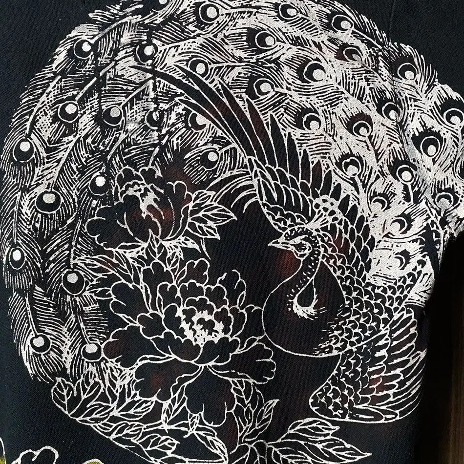 Japanese Brand Gemstone Sukajan Peacock Wave Polo Shirt Ifsixwasnine Size US S / EU 44-46 / 1 - 6 Thumbnail