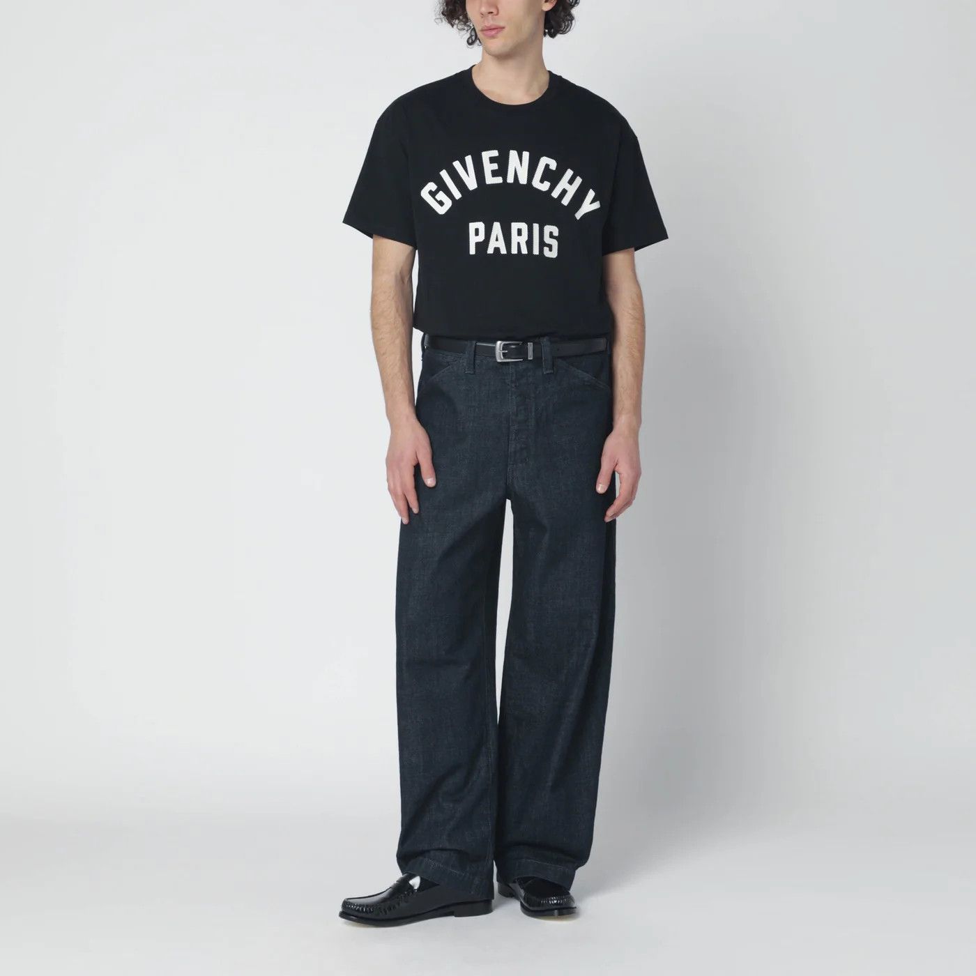 Givenchy o1d2blof0426 Logo Short Sleeve T-Shirt in Black Size US M / EU 48-50 / 2 - 2 Thumbnail