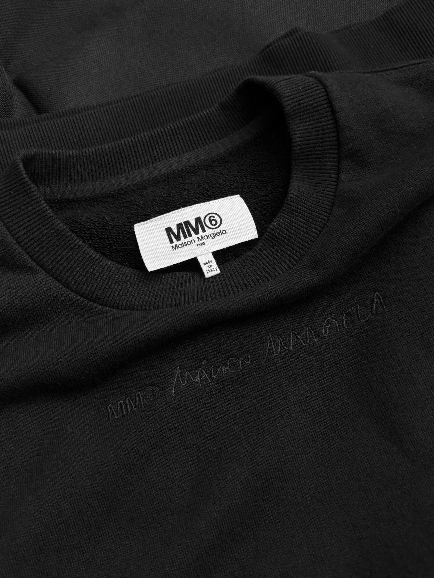 MM6 MM6 S/S20 Cutout Embroidered Sweatshirt Black M Size M / US 6-8 / IT 42-44 - 7 Thumbnail