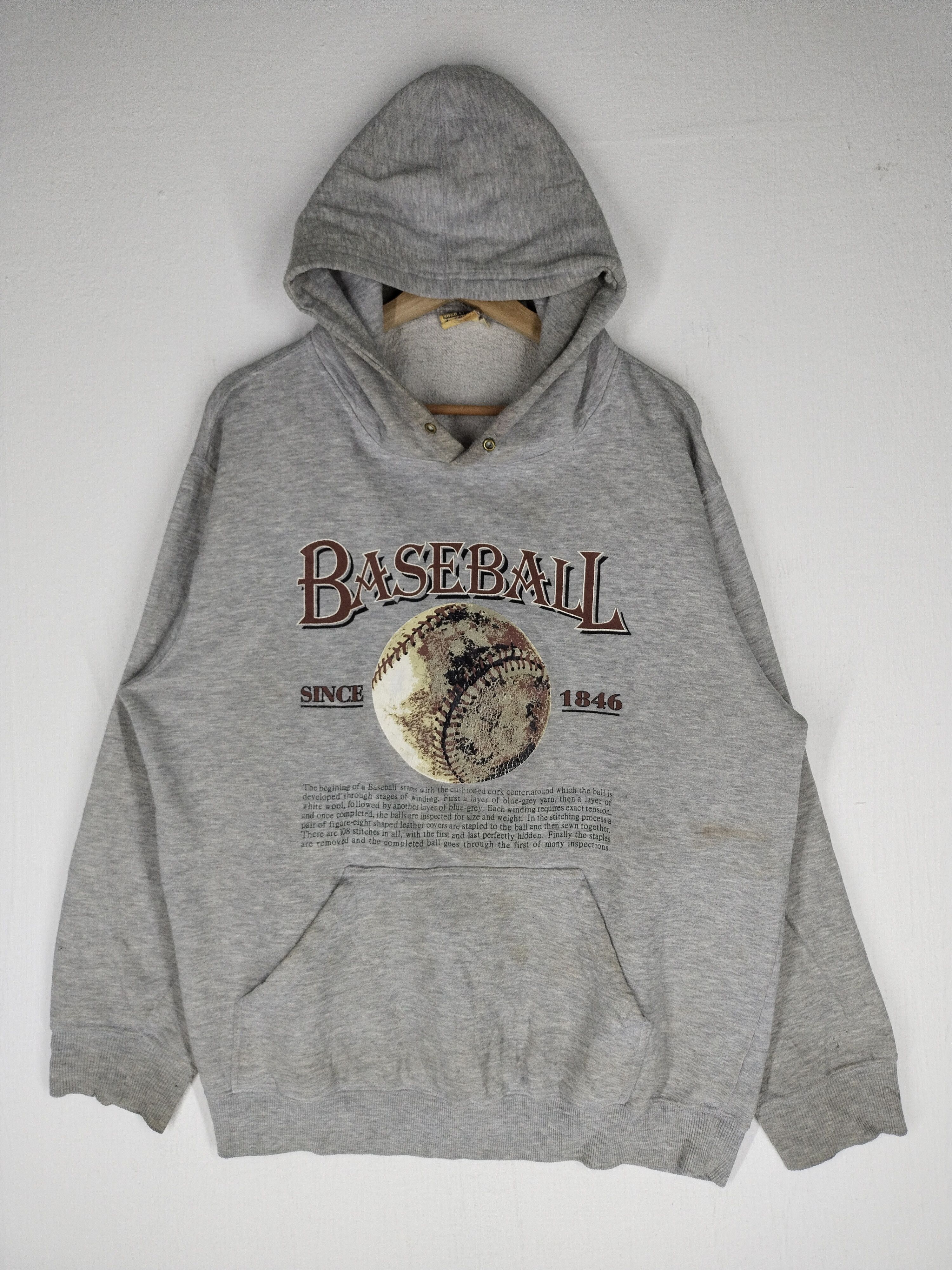 Vintage Vintage Baseball Hoodie Sweatshirt Size US L / EU 52-54 / 3 - 2 Thumbnail