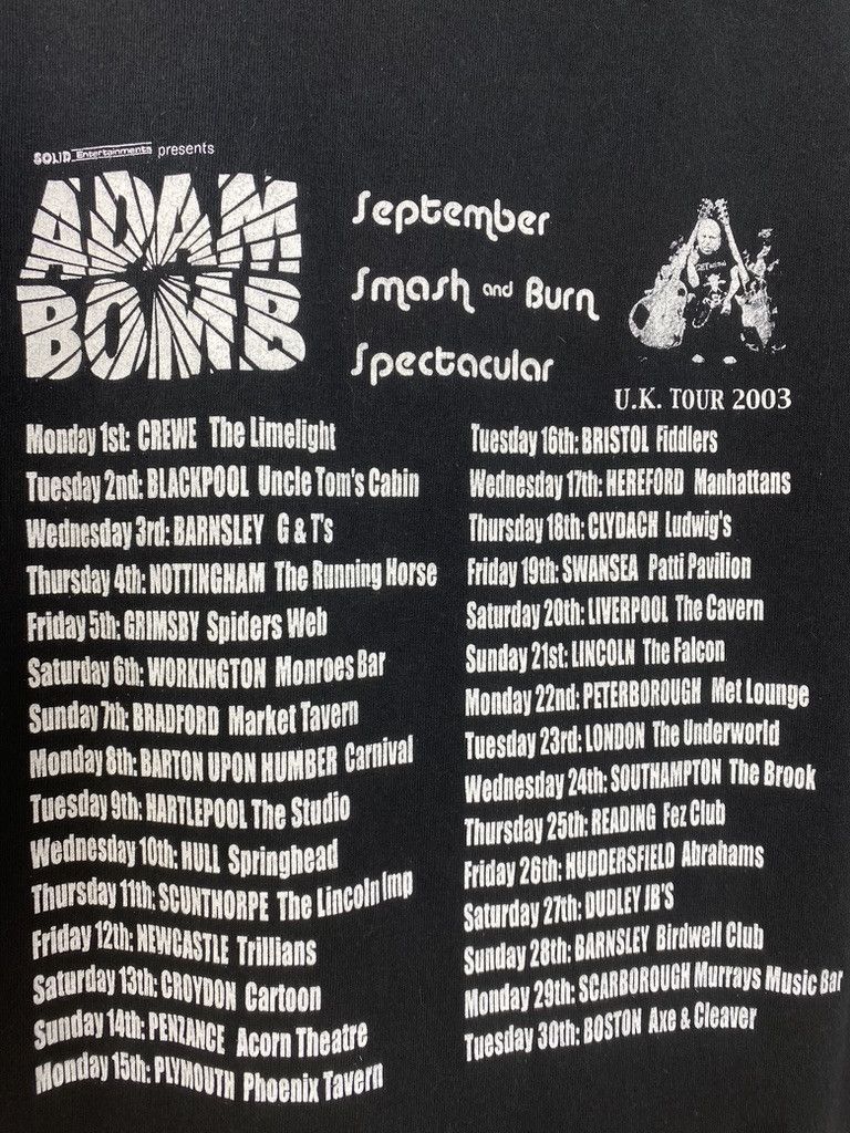 Band Tees × Vintage 2003 Vintage Adam Bomb Smash And Burn UK Tour Tee Size US L / EU 52-54 / 3 - 4 Thumbnail
