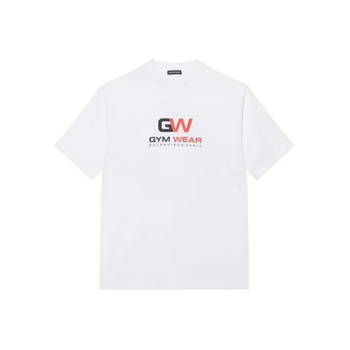 Balenciaga Balenciaga White Gym Wear Short Sleeve T-Shirt Size US XXS / EU 40 - 1 Thumbnail