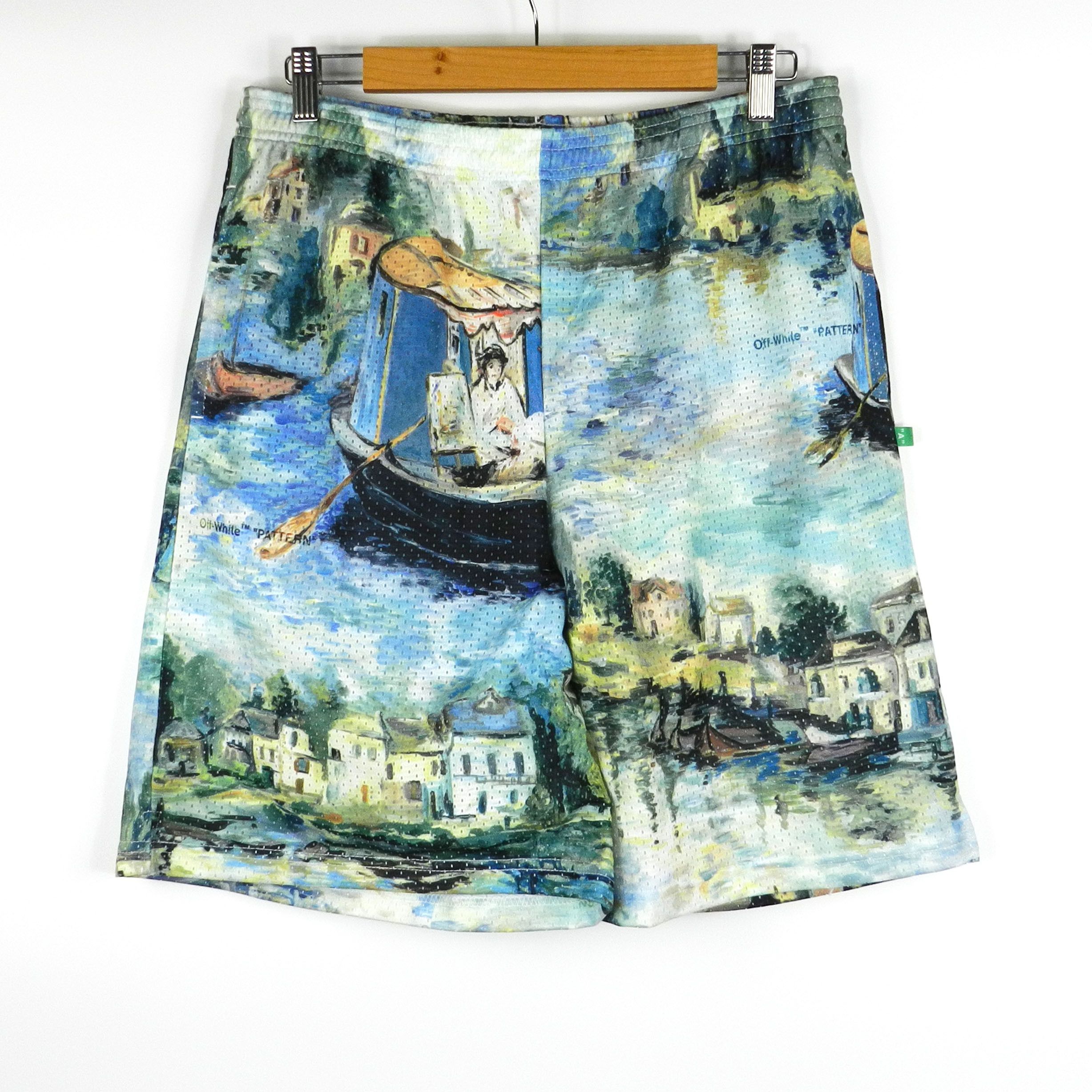 image of Off White Oil Paint Monet Shorts, Men's (Size 34)