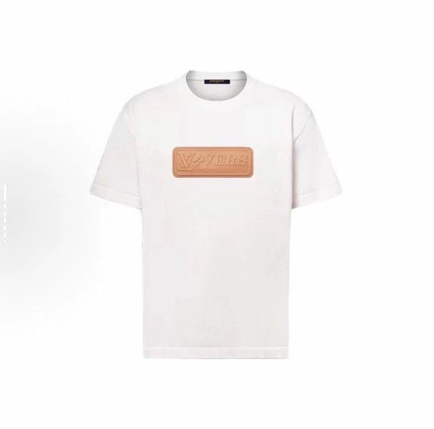 Louis Vuitton Louis Vuitton White leather logo knitted short sleeve Size US XL / EU 56 / 4 - 1 Thumbnail
