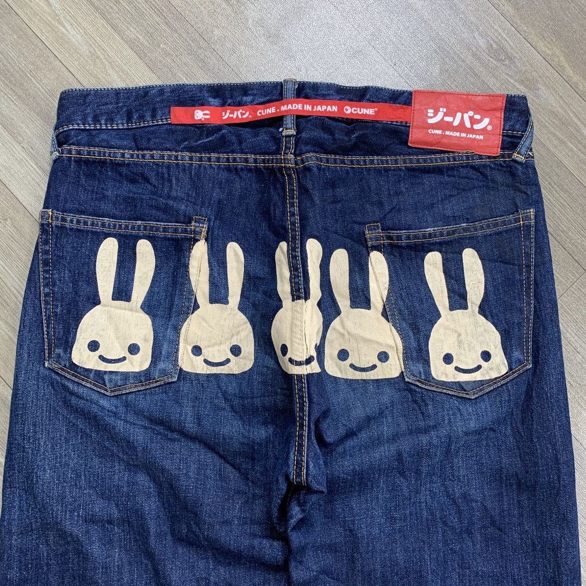 If Six Was Nine × Japanese Brand × Mammut Cune Back Print Fading Distressed Jeans Size US 33 - 2 Thumbnail