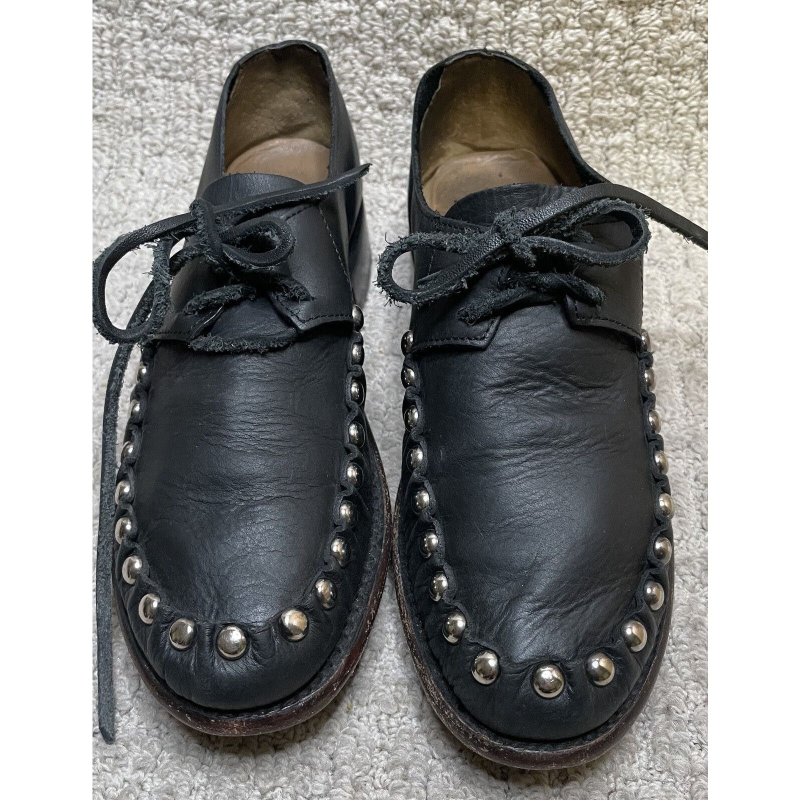 John Fluevog John Fluevog Black Leather Diotima Flats 6W Oxford Shoes Size US 6 / IT 36 - 8 Thumbnail