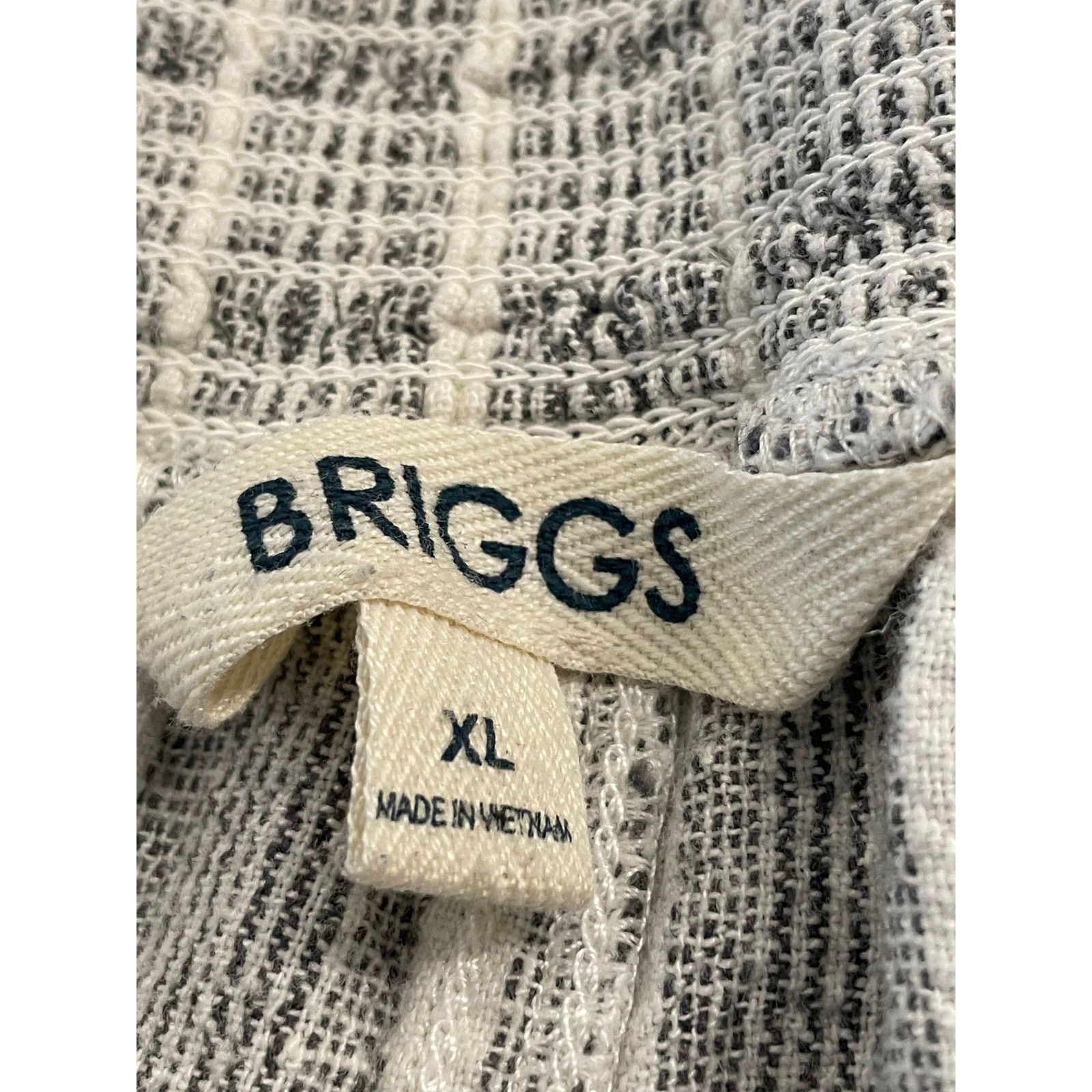 Other BRIGGS linen blend blk/white stripe baggy shorts XL Size 38" / US 16 / IT 52 - 3 Thumbnail