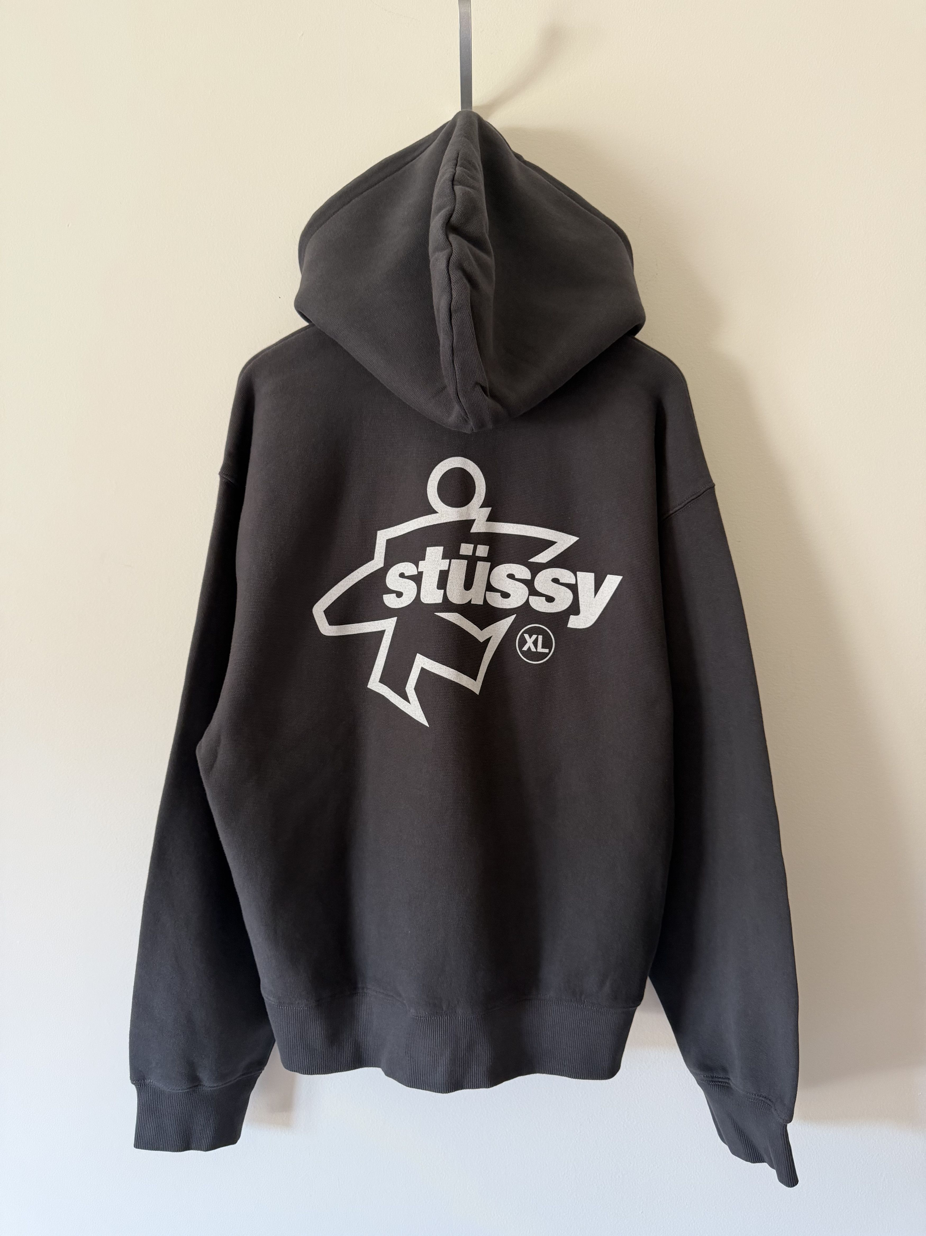 Stussy Stussy Faded Graphic Zip Hoodie in Washed Black | Grailed