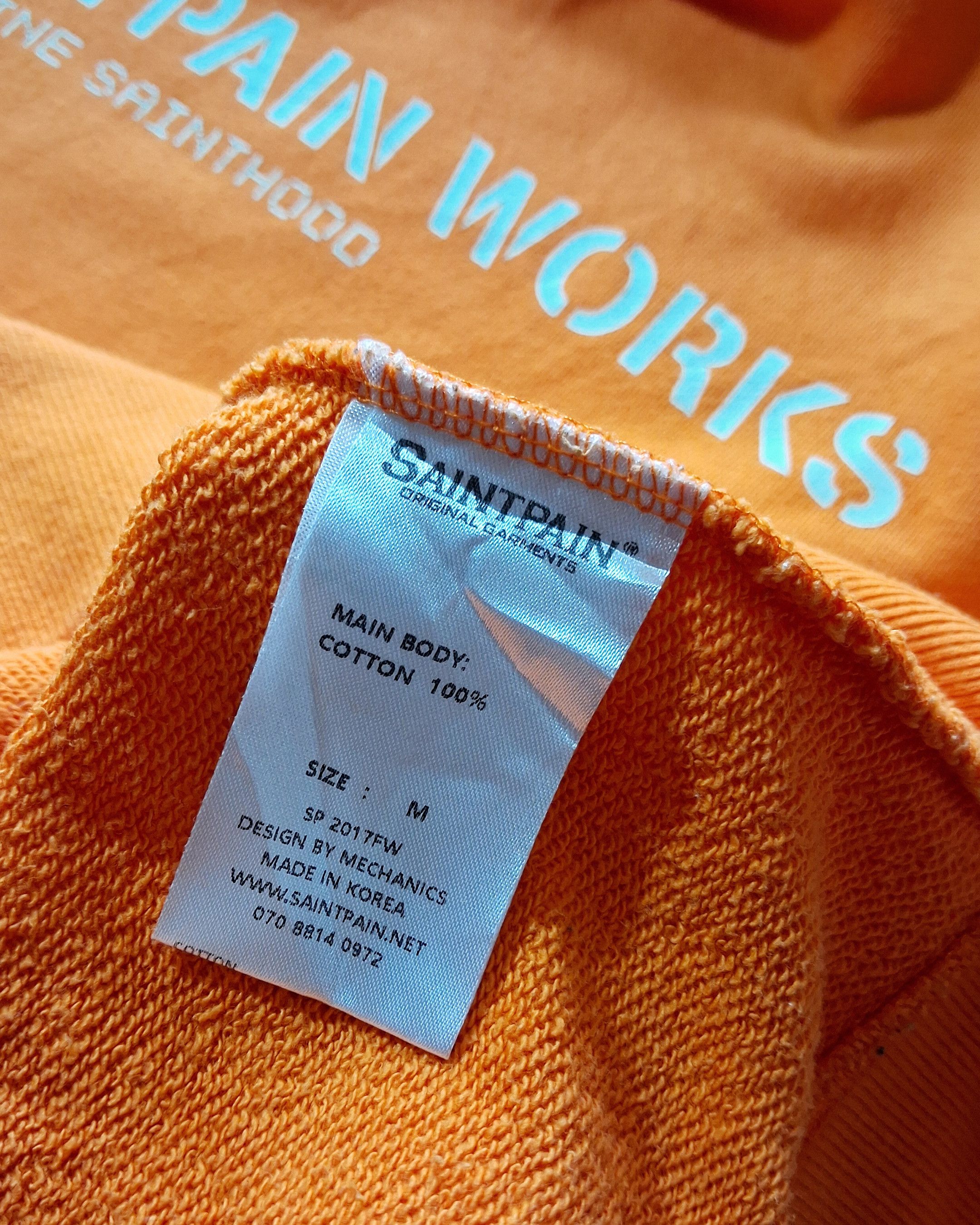Vintage SAINTPAIN WORKS IDEAL HOOD LS ORANGE 2017 Size US XL / EU 56 / 4 - 10 Thumbnail