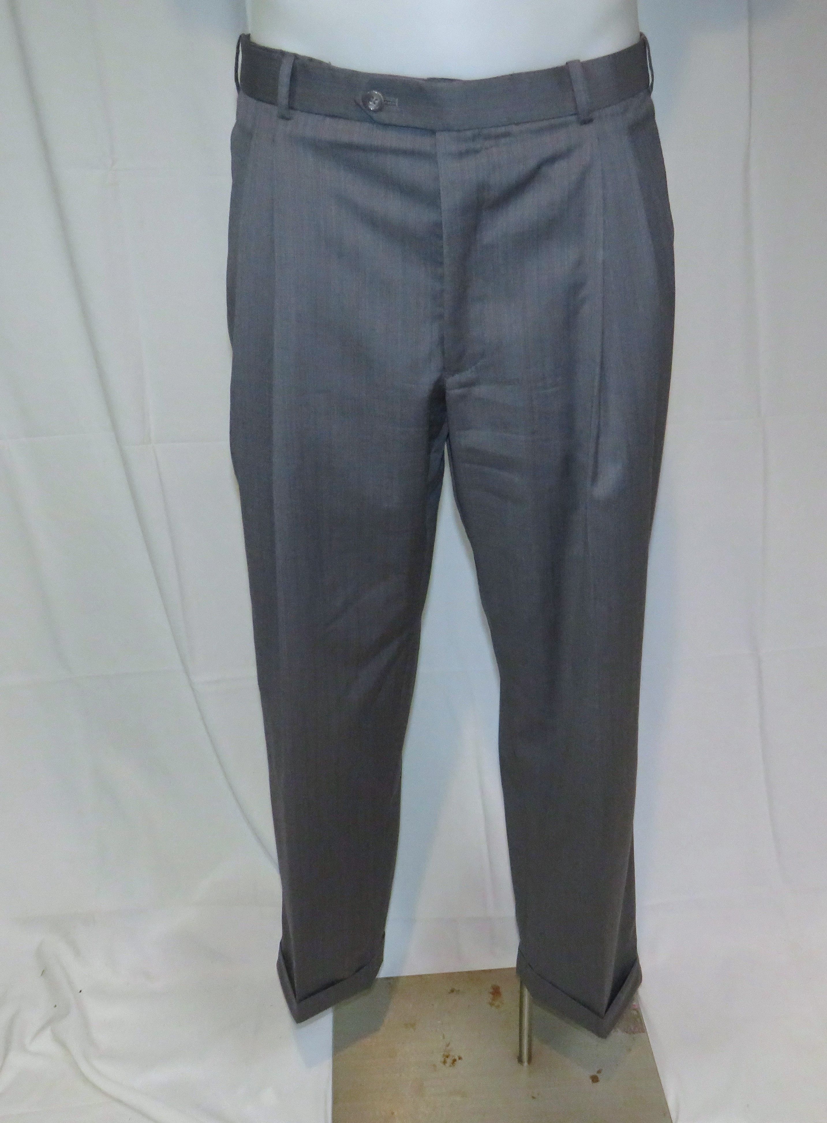 Other Morroni Custom Tailoring Gray Striped Three Button Suit 40L Size 40L - 13 Thumbnail