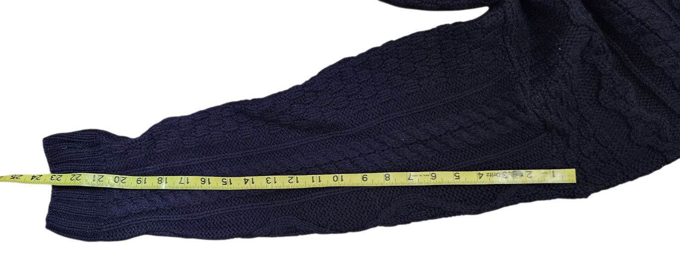 Aran Crafts ARAN CRAFTS Navy 100% Irish Merino Wool Sweater Cable Knit Size US XL / EU 56 / 4 - 9 Thumbnail
