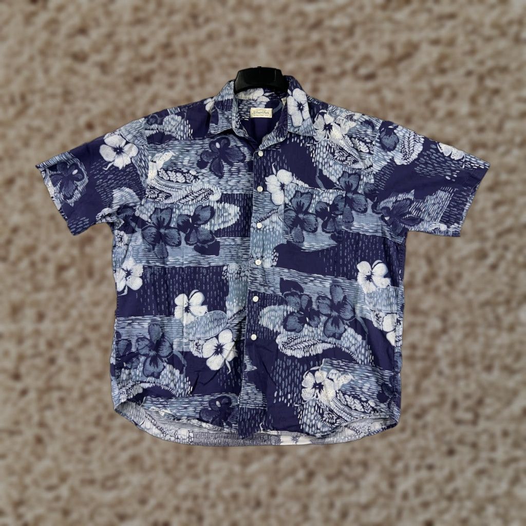 Vintage Campia Moda Shirt Mens XL Blue Floral Cotton Hawaiian Size US XL / EU 56 / 4 - 1 Thumbnail