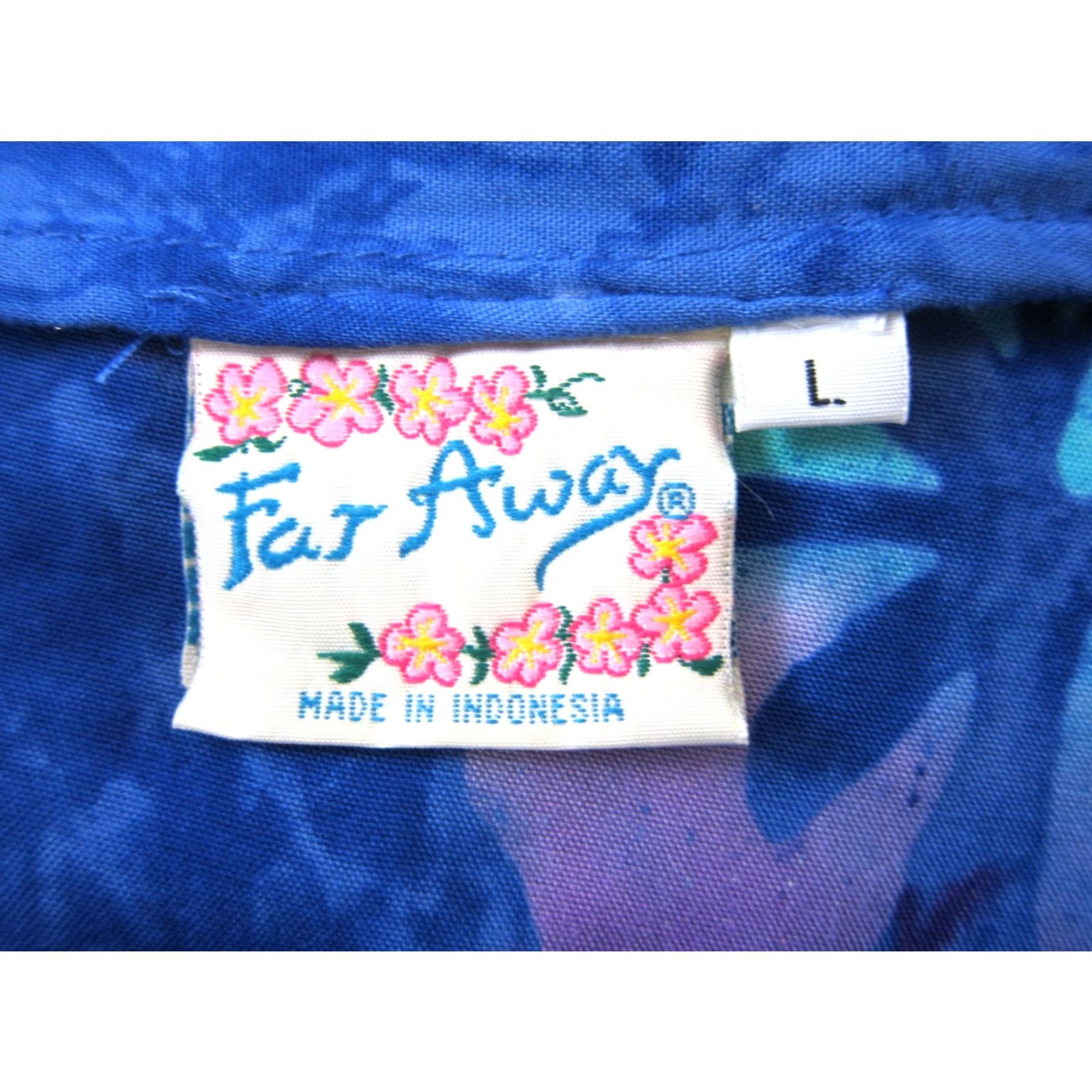 Vintage VINTAGE Far Away Wrap Dress Women's Maxi Floral Tie Dye Long Rayon Blue 32" waist 41" hip 35.5" hem Womens Size M / US 6-8 / IT 42-44 - 3 Thumbnail