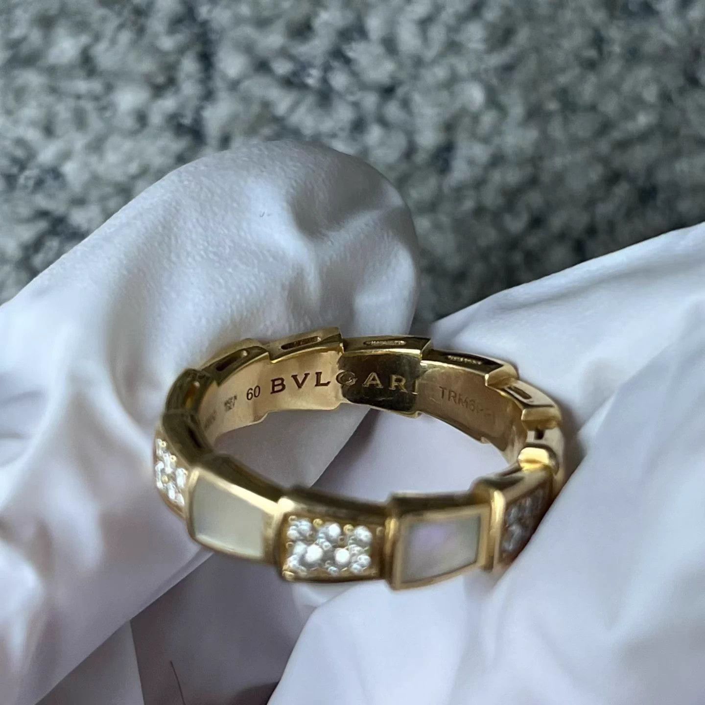 Bvlgari BVLGARI pink gold logo ring Size ONE SIZE - 3 Thumbnail