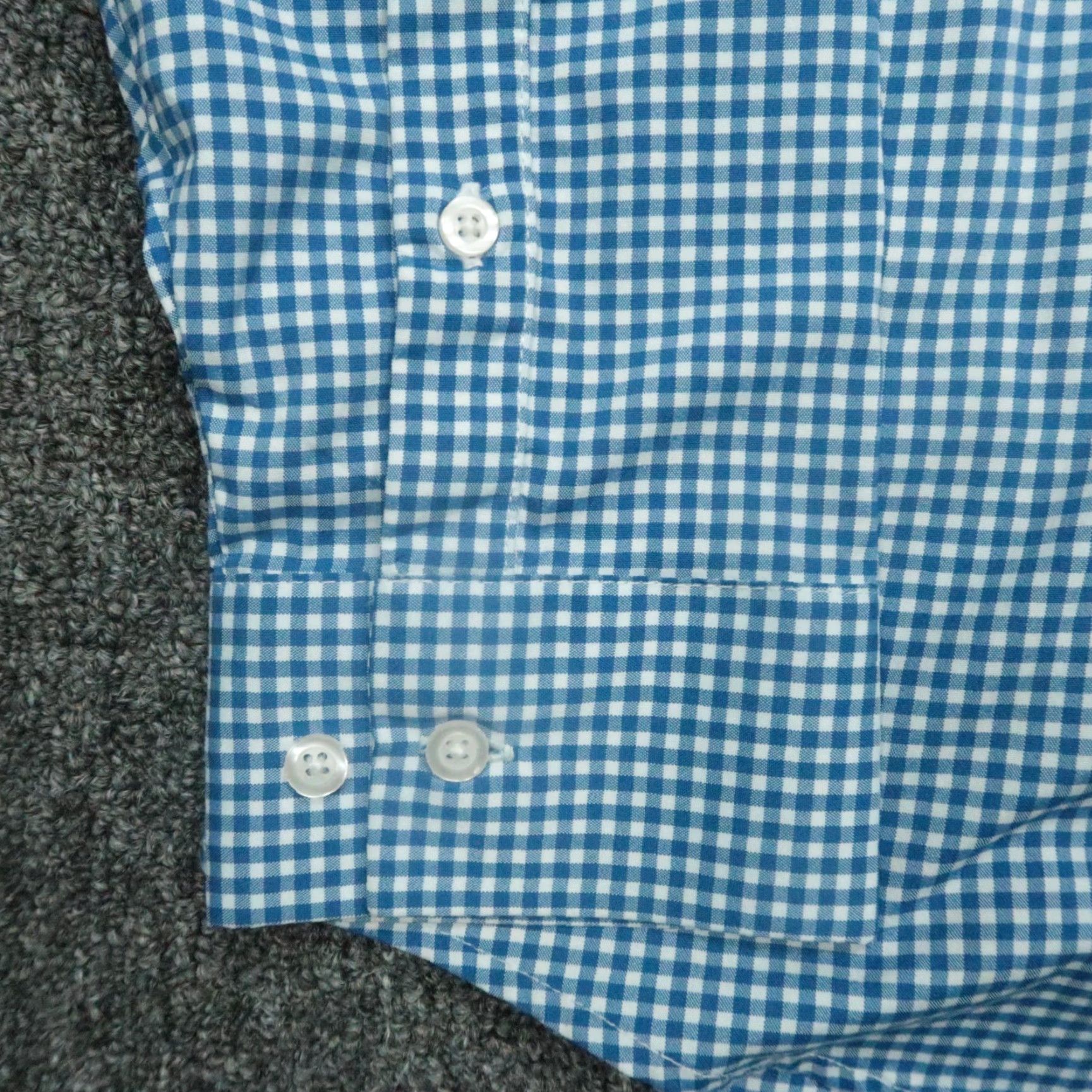 Vintage Ministry Of Supply Shirt Men Large Blue White Gingham Slim Long Sleeve Button-Up Size US L / EU 52-54 / 3 - 4 Thumbnail