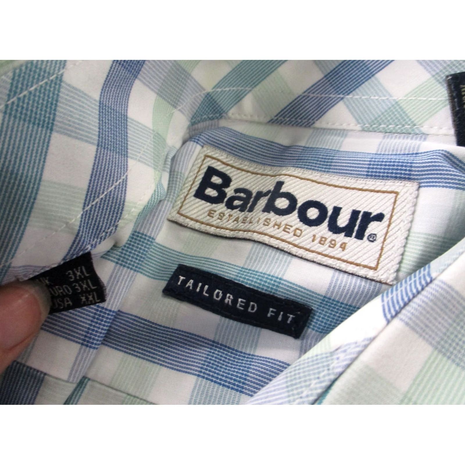 Barbour Barbour Shirt Mens 2XL Blue Plaid Tailored Fit Business Country Work Golf Active Size US XXL / EU 58 / 5 - 6 Thumbnail