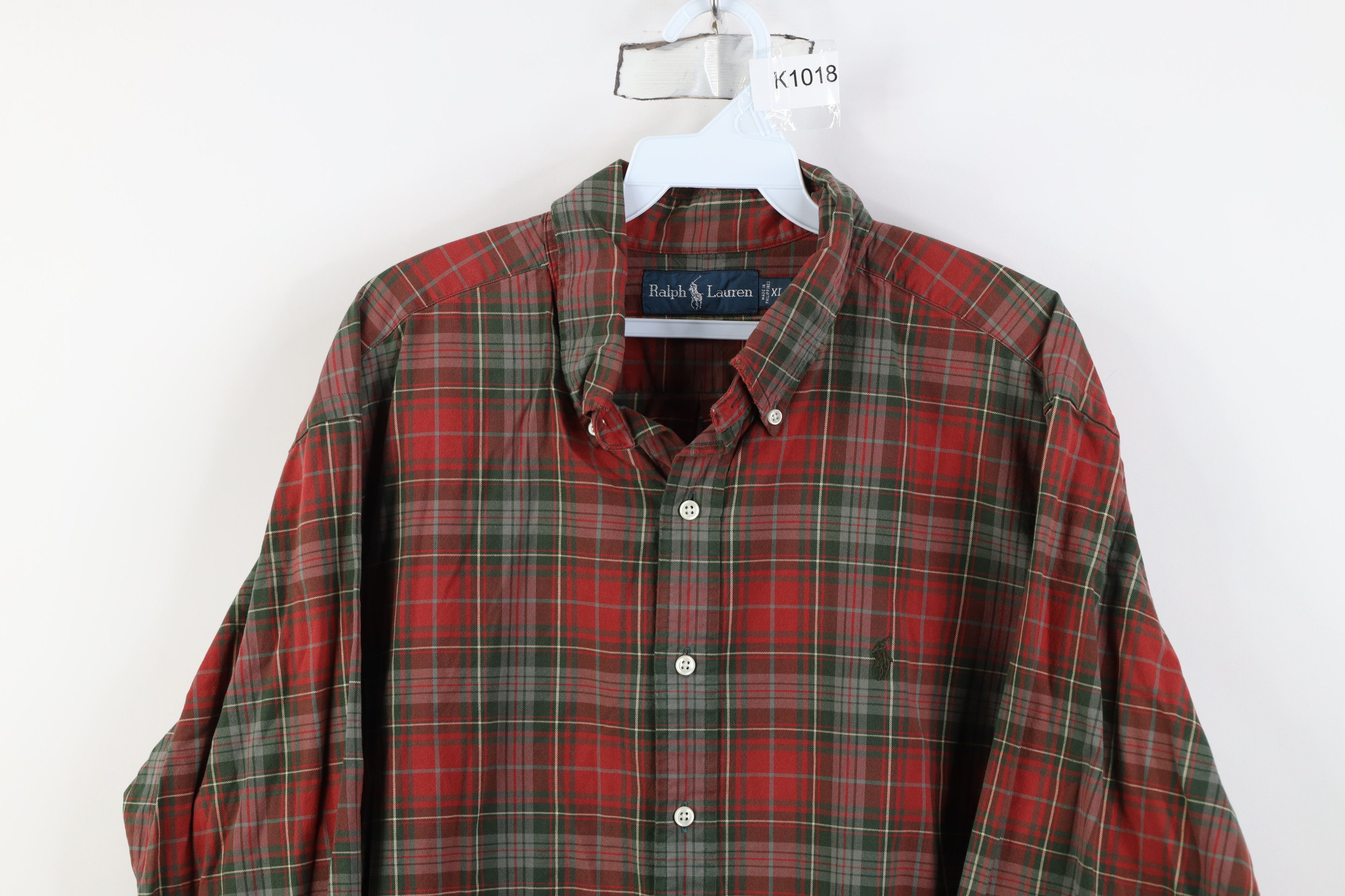 Ralph Lauren Vintage 90s Ralph Lauren Collared Button Down Shirt Plaid Size US XL / EU 56 / 4 - 2 Thumbnail