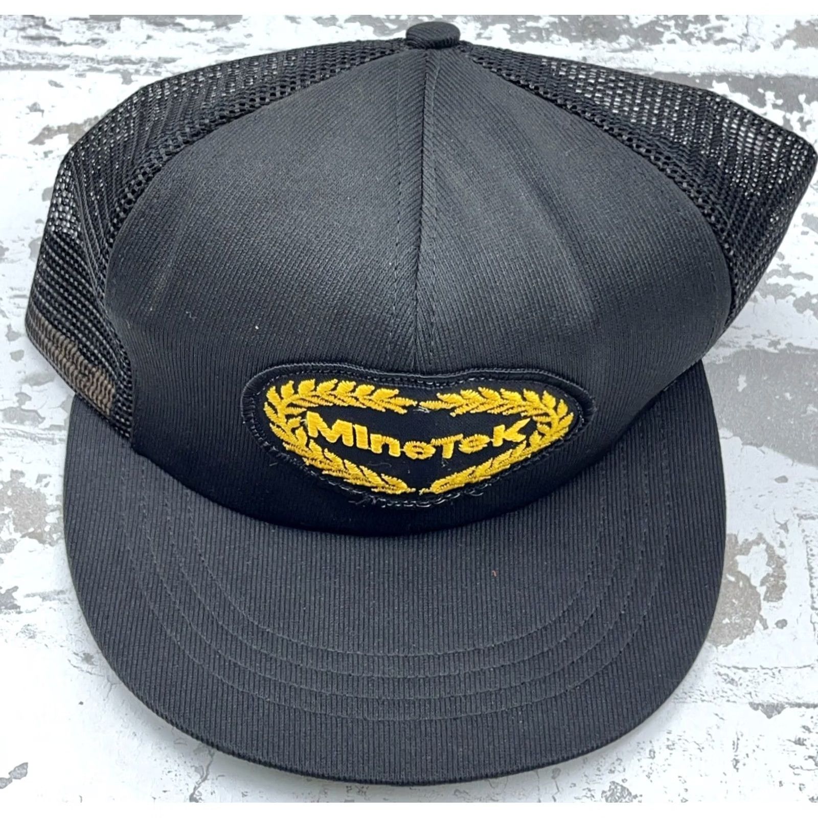 Coal VINTAGE Mine Tek Hat Cap SnapBack Patch Farm 80s USA Coal Mining Miner Black Cardinal Men Trucker Hat One Size Adjustable Size ONE SIZE - 3 Thumbnail