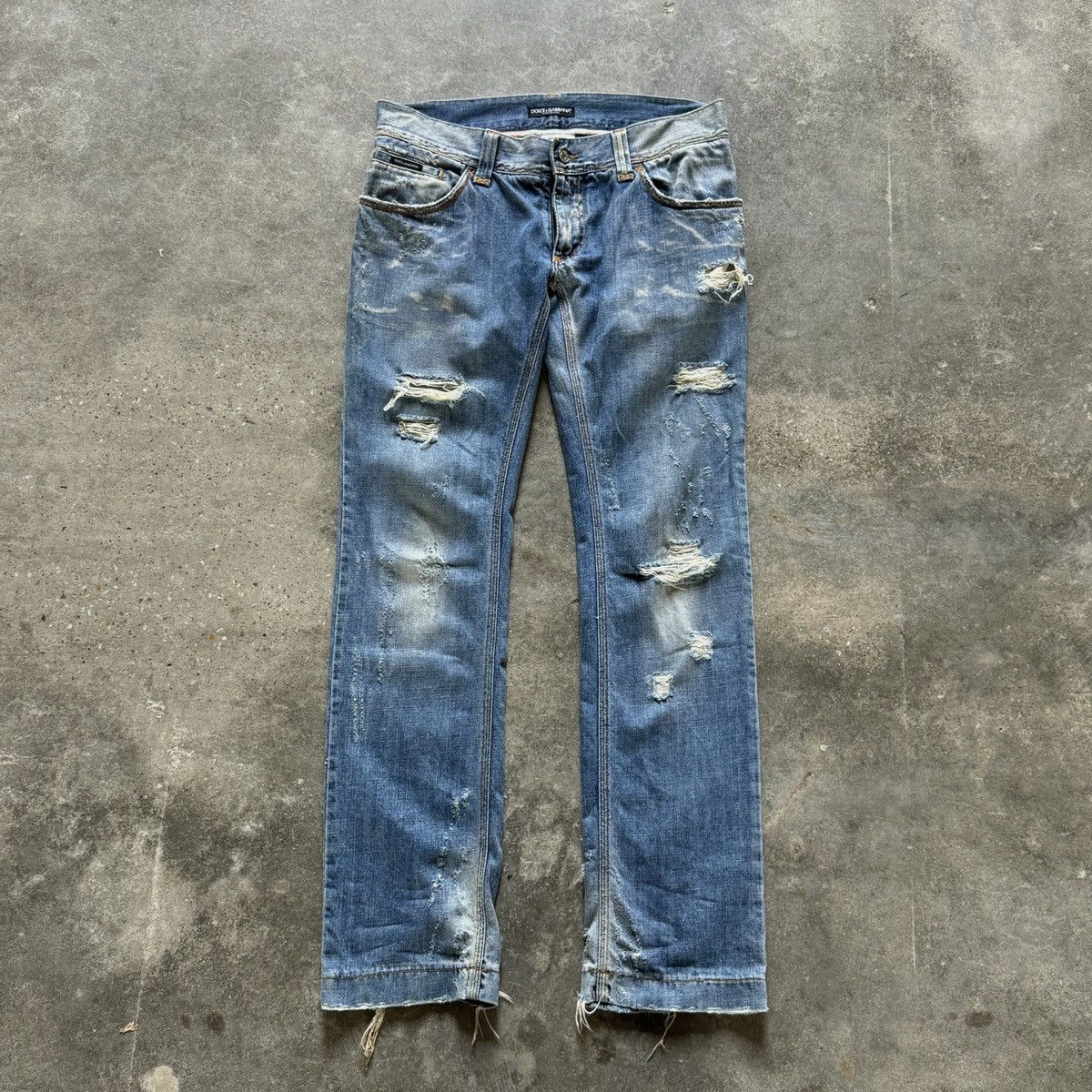 Dolce & Gabbana Dolce & Gabbana Vintage Distressed Crash Denim Size US 34 / EU 50 - 1 Thumbnail