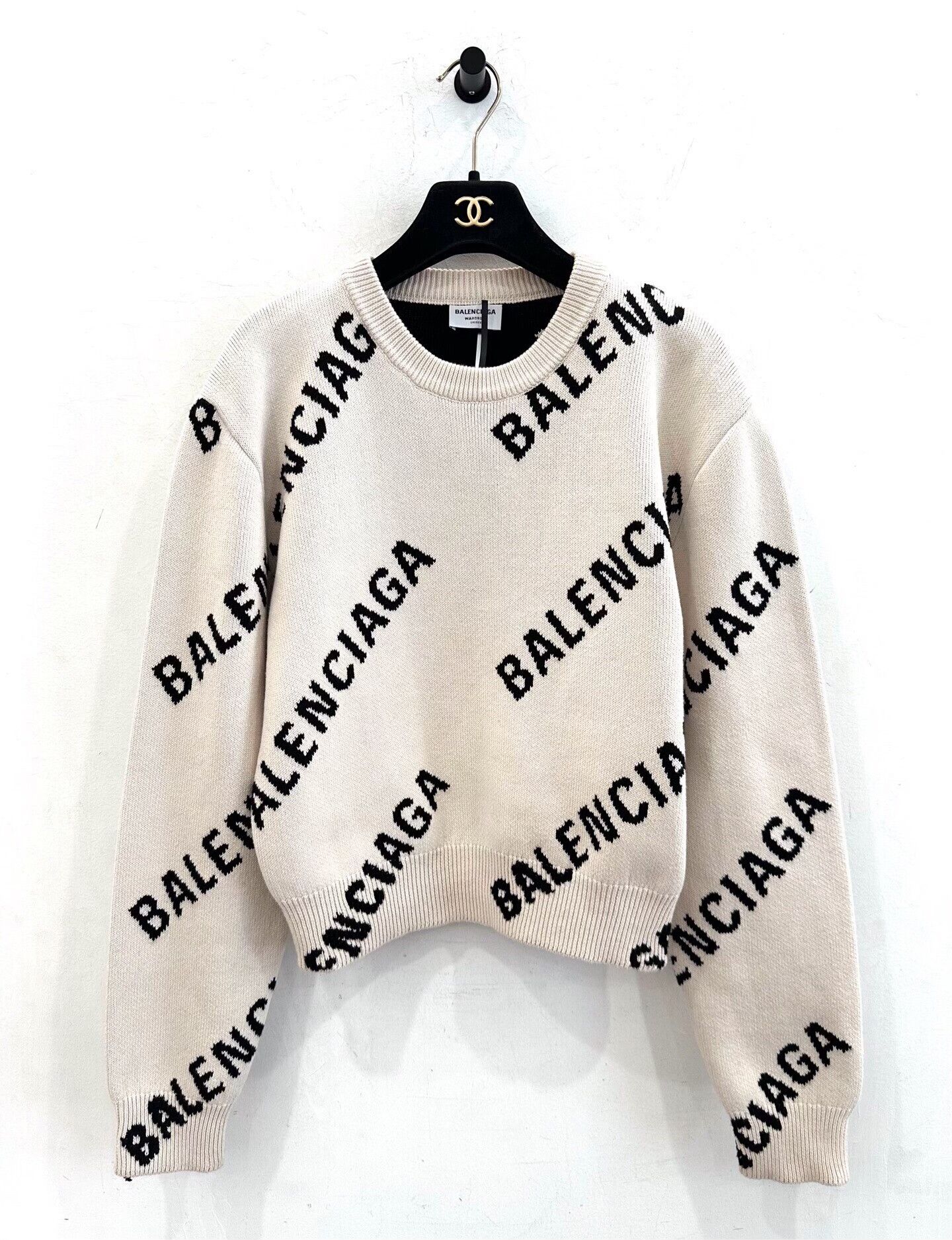 Balenciaga Balenciaga Women's Logo Print Sweater Size S / US 4 / IT 40 - 1 Thumbnail