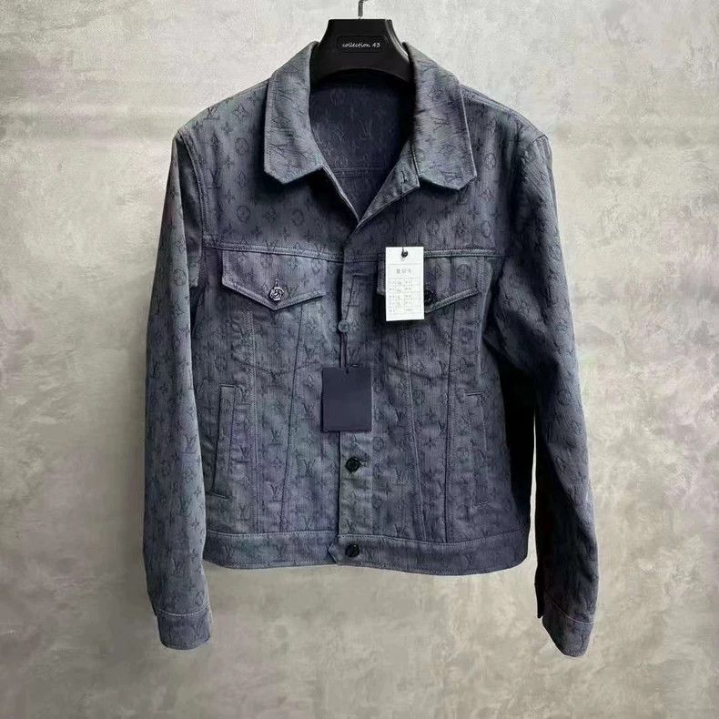 Louis Vuitton's latest blue full print logo denim jacket -DMC