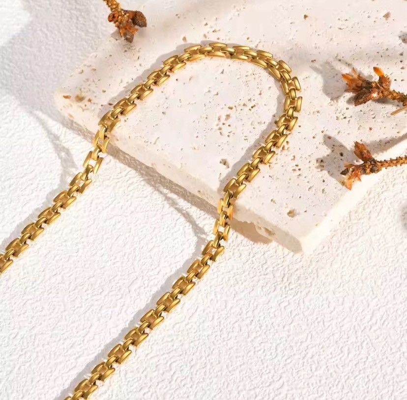 Other Gold Plated Stainless Steel Link Chain Necklace Size ONE SIZE - 2 Thumbnail