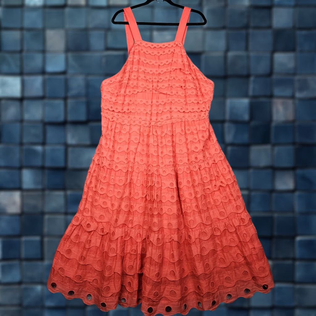 Anthropologie VINTAGE Anthropologie Maeve Women's Halter Eyelet Midi Dress Plus Size 20W NEW Size 3XL / US 20-22 - 1 Thumbnail