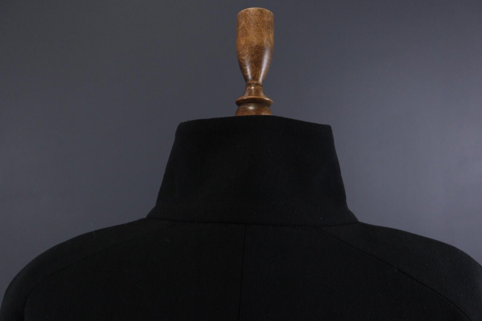 Designer Max Mara Black Wool Single Coat Jakcet GB 14 US 12 IT 46 Size XL / US 12-14 / IT 48-50 - 12 Thumbnail