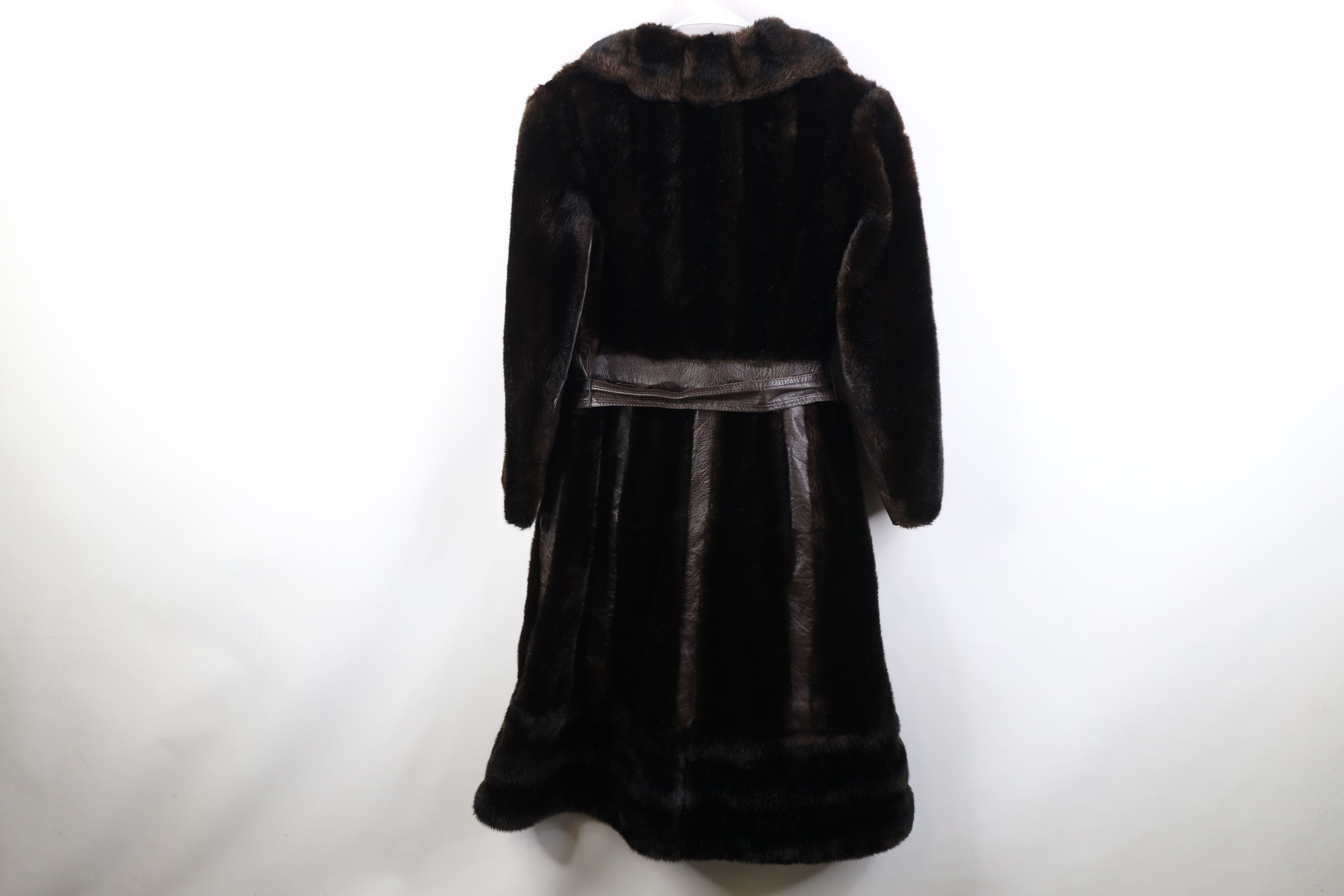 Vintage Vintage 70s Streetwear Babydoll Leather Trim Belted Jacket Size L / US 10 / IT 46 - 13 Thumbnail