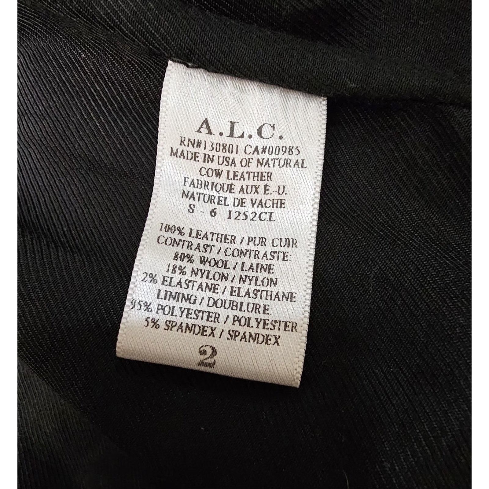 A.L.C. A . L. C. Black Leather Biker Jacket Size 2 Size XS / US 0-2 / IT 36-38 - 7 Thumbnail