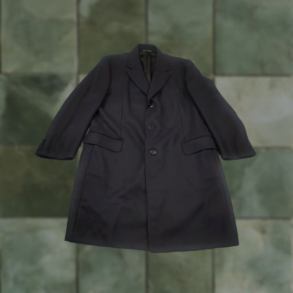 Canali Canali Italy Design 57110 Navy Wool Overcoat Mens XL Blue Wool Jacket Three Buttons Size US XL / EU 56 / 4 - 1 Thumbnail