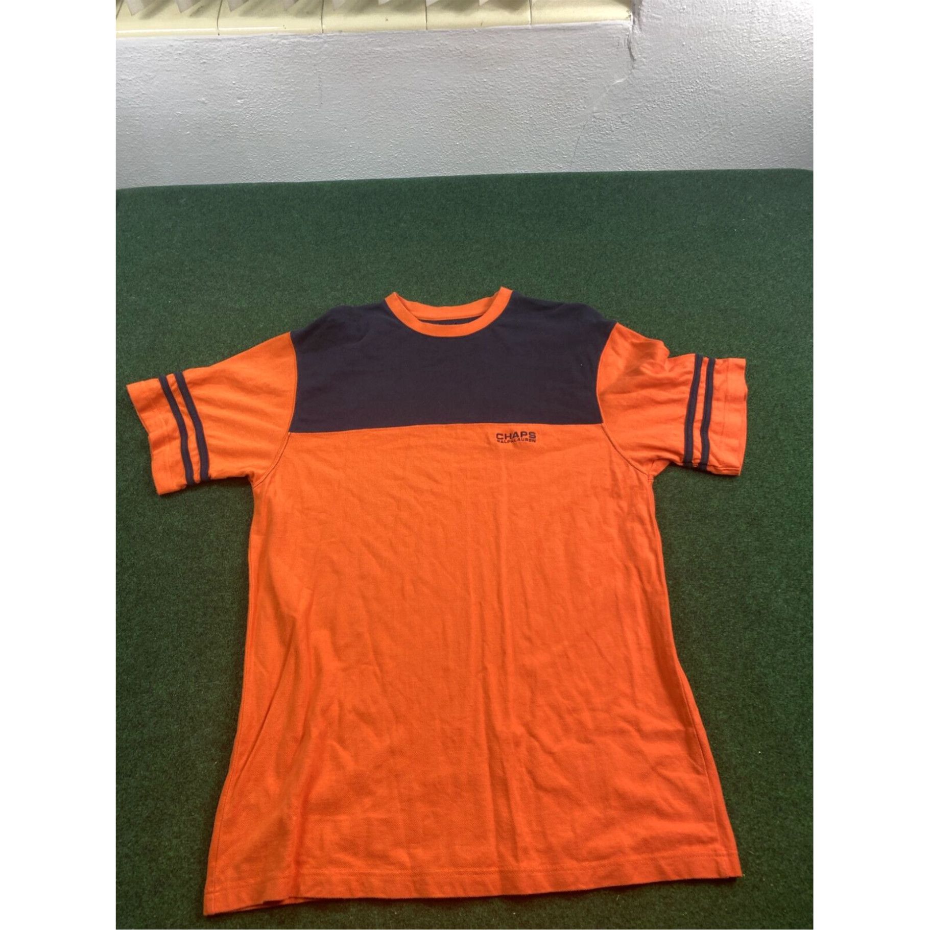Ralph Lauren Vintage Chaps Ralph Lauren Mens Spell Out T-Shirt Tee Size L orange fast ship Size US L / EU 52-54 / 3 - 1 Thumbnail