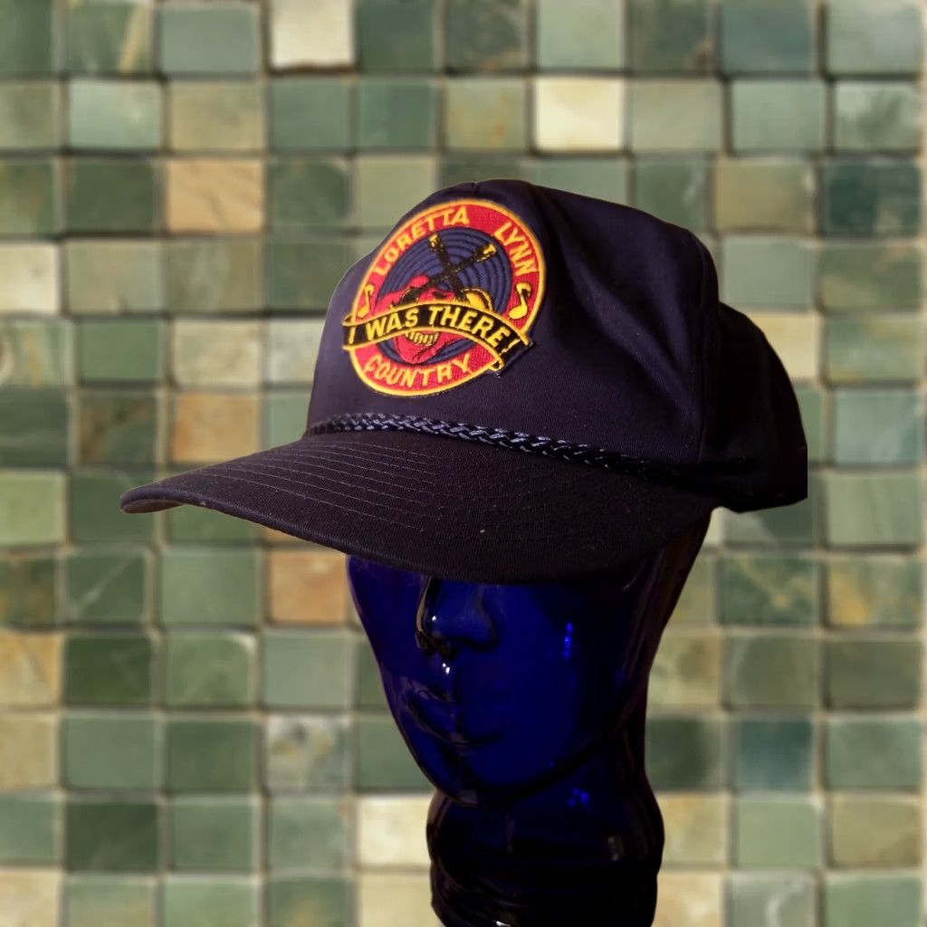 Vintage VINTAGE Loretta Lynn I WAS THERE COUNTRY Snapback BLUE Hat VTG Hat Snapback Mens Adjustable Black Size ONE SIZE - 1 Thumbnail