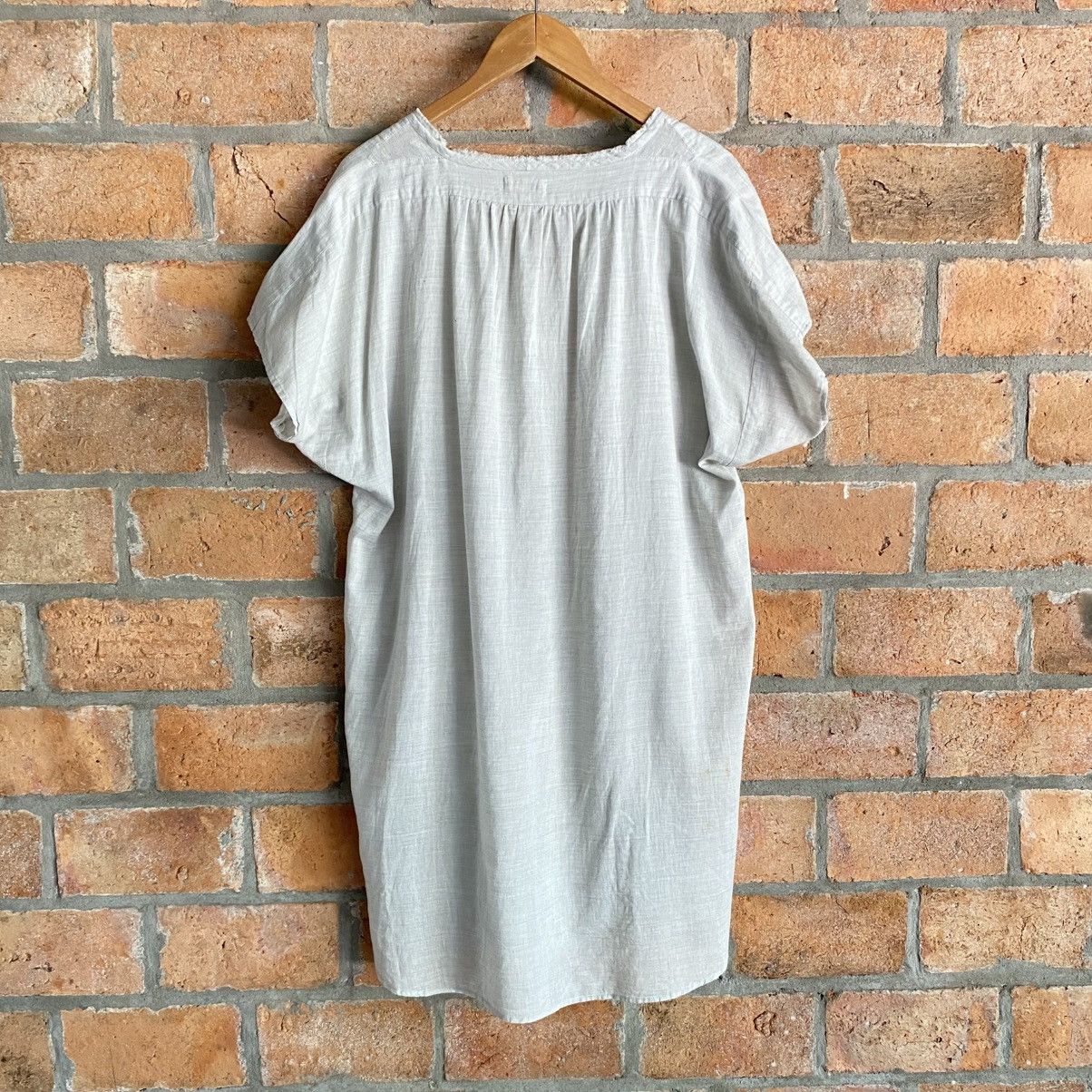 Issey Miyake Plantation Light Gray Soft Casual Dress Size M / US 6-8 / IT 42-44 - 2 Thumbnail