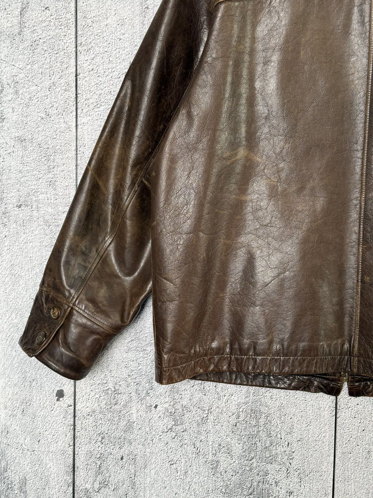 Timberland Vintage Timberland Leather Jacket Brown Shearling Collar Size US M / EU 48-50 / 2 - 15 Thumbnail