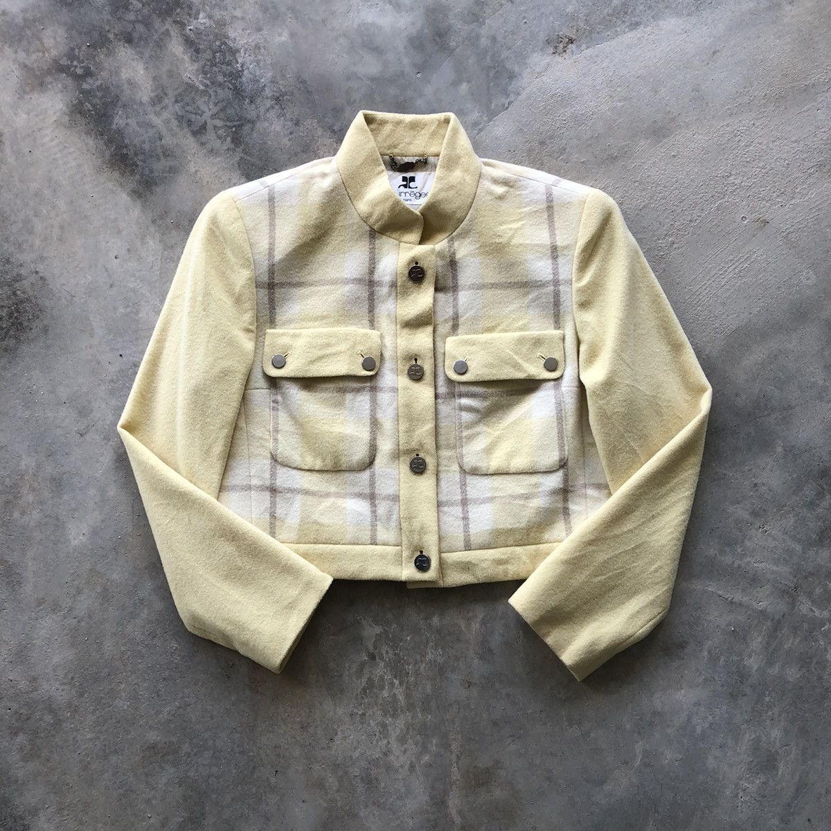 Courreges COURREGES Paris Rare Plaid Wool Button Jacket Size S / US 4 / IT 40 - 1 Thumbnail