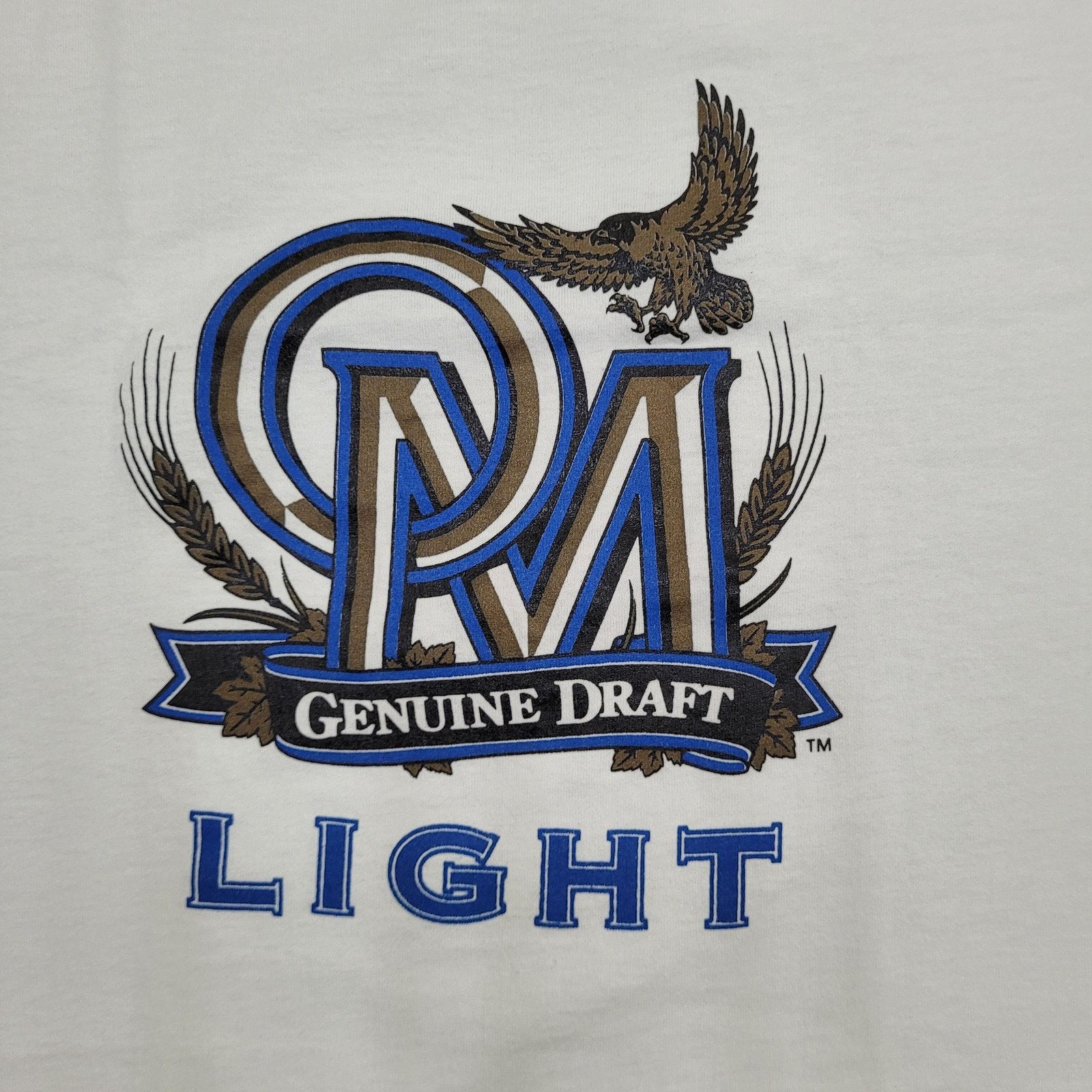 Vintage Vintage OM-Miller Genuine-Draft Shirt XL 23x26 Light-Beer Size US XL / EU 56 / 4 - 3 Thumbnail