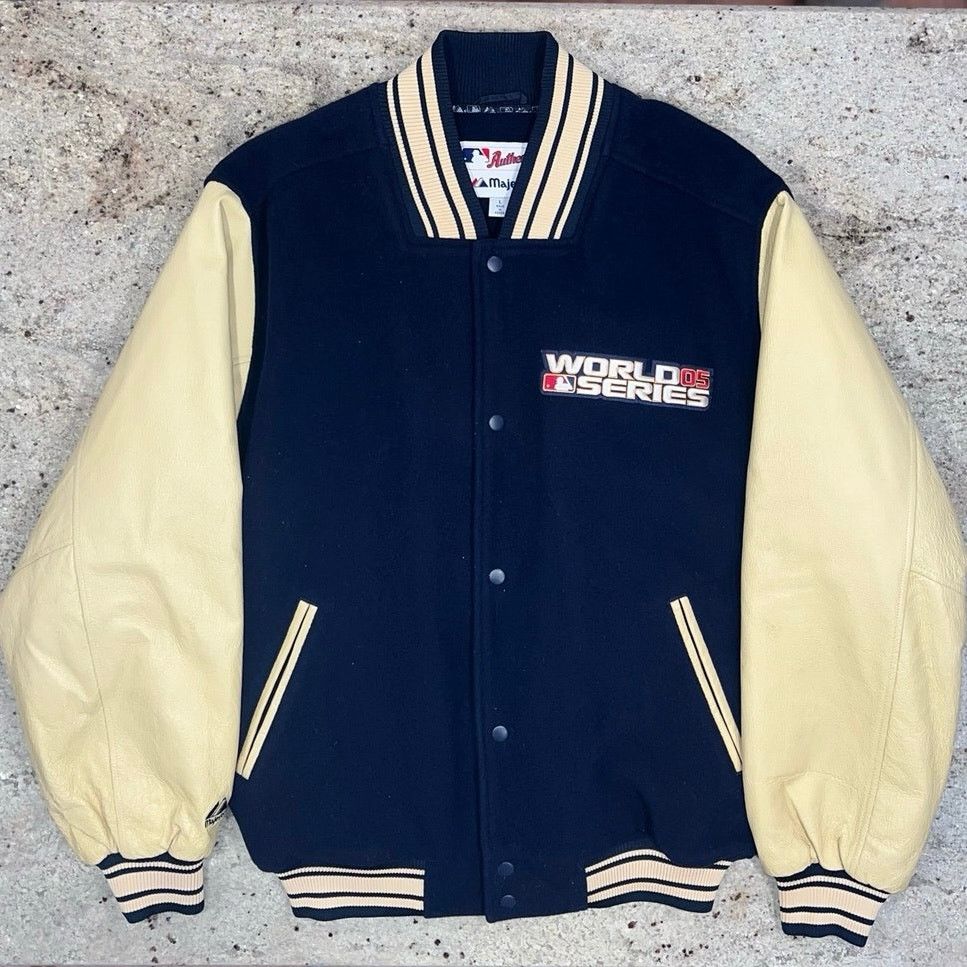 Majestic 2005 World Series Majestic Varsity Jacket Size Mens Large Size US L / EU 52-54 / 3 - 1 Thumbnail